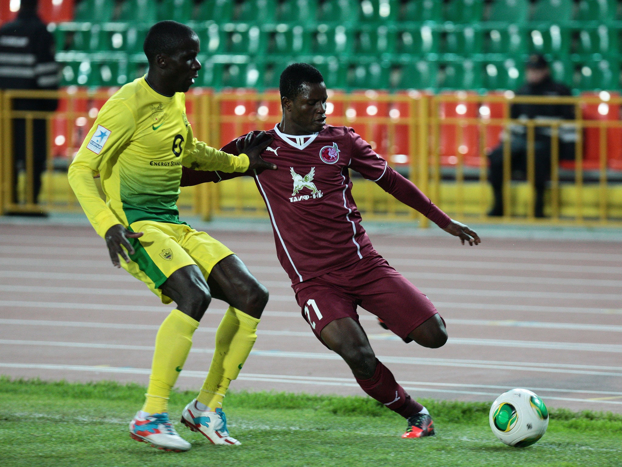 Rostov have been linked with Benoit Angbwa (left)