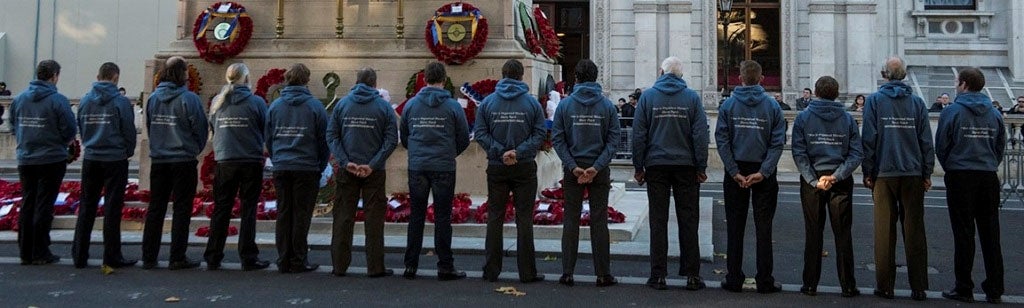 Anti-war protesters at the Cenotaph