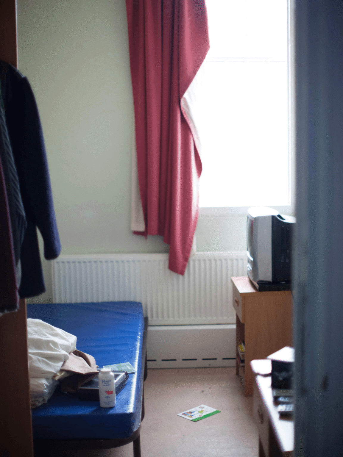 A glimpse into a patient's bedroom at the Broadmoor Hospital