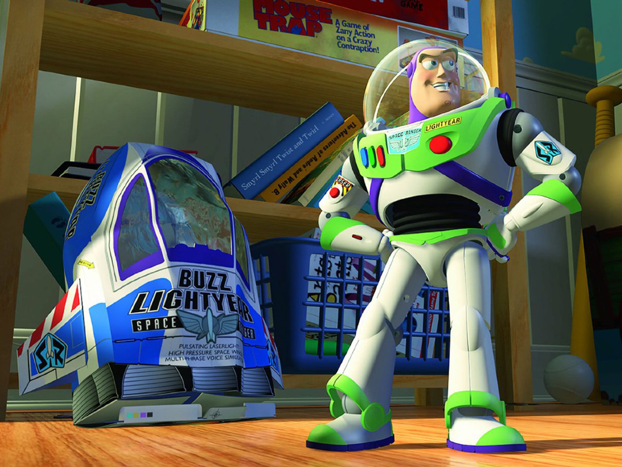 Buzz Lightyear, voiced by Tim Allen in 1995's Pixar classic Toy Story