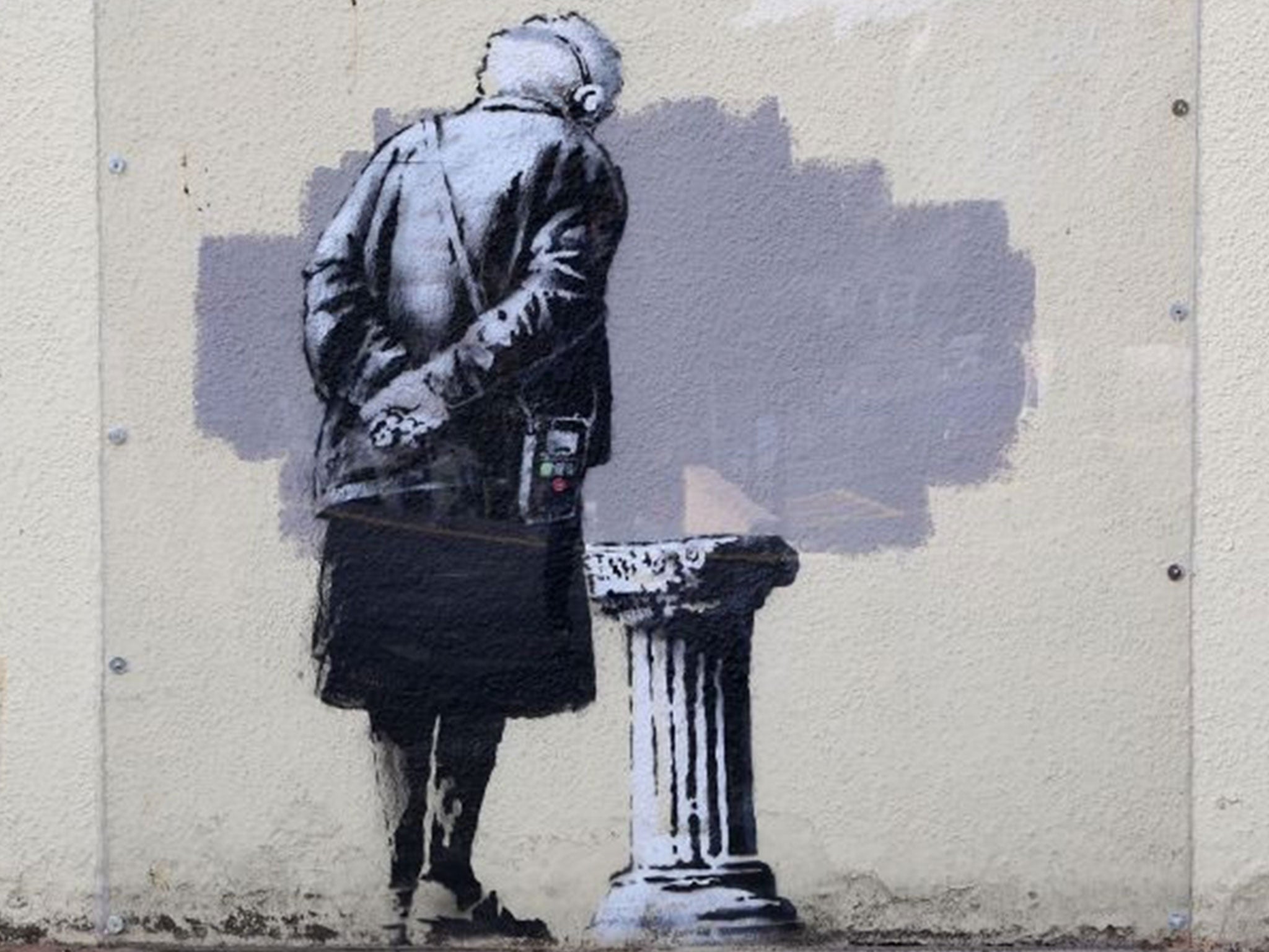 The Art Buff mural created by street artist Banksy