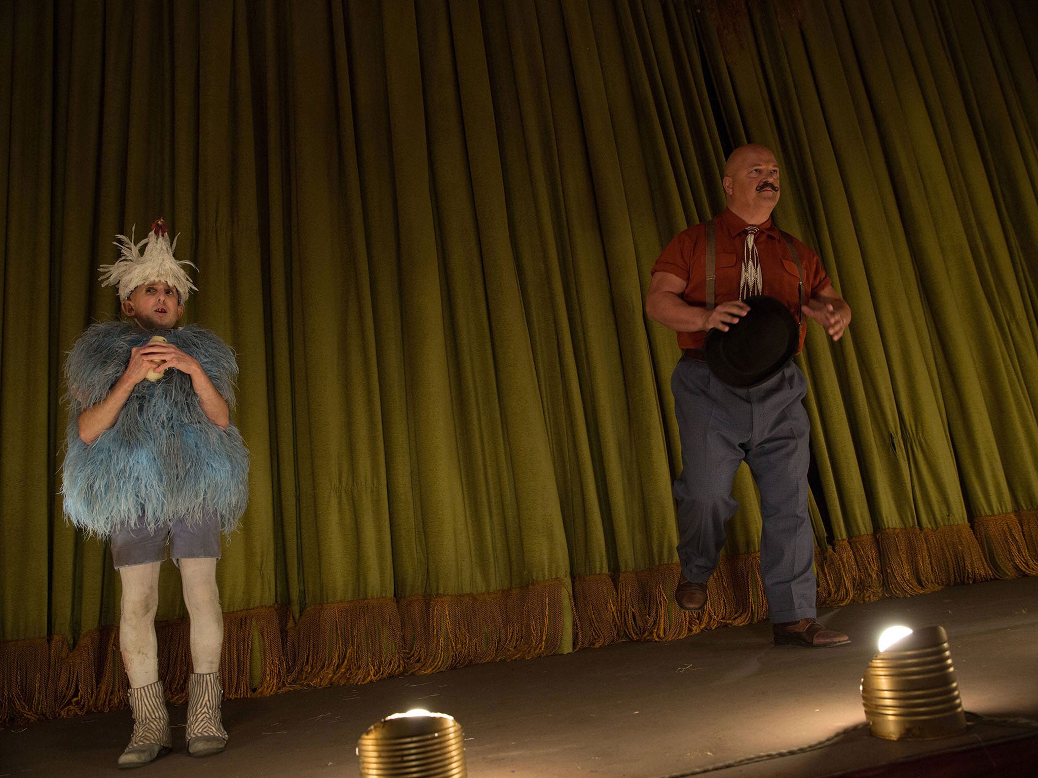 Ben Woolf as Meep (left) in American Horror Story