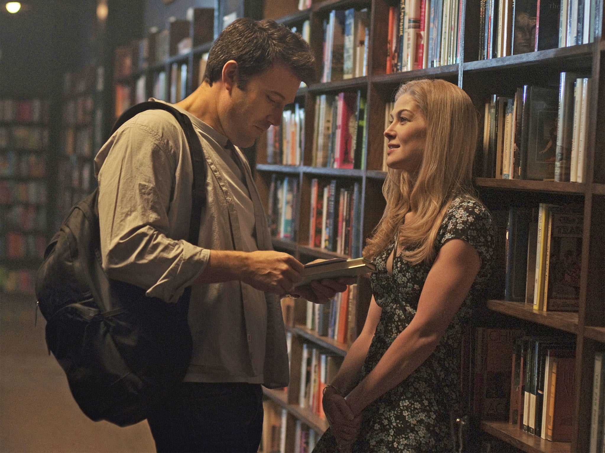 Ben Affleck and Rosamund Pike in a scene from 'Gone Girl'