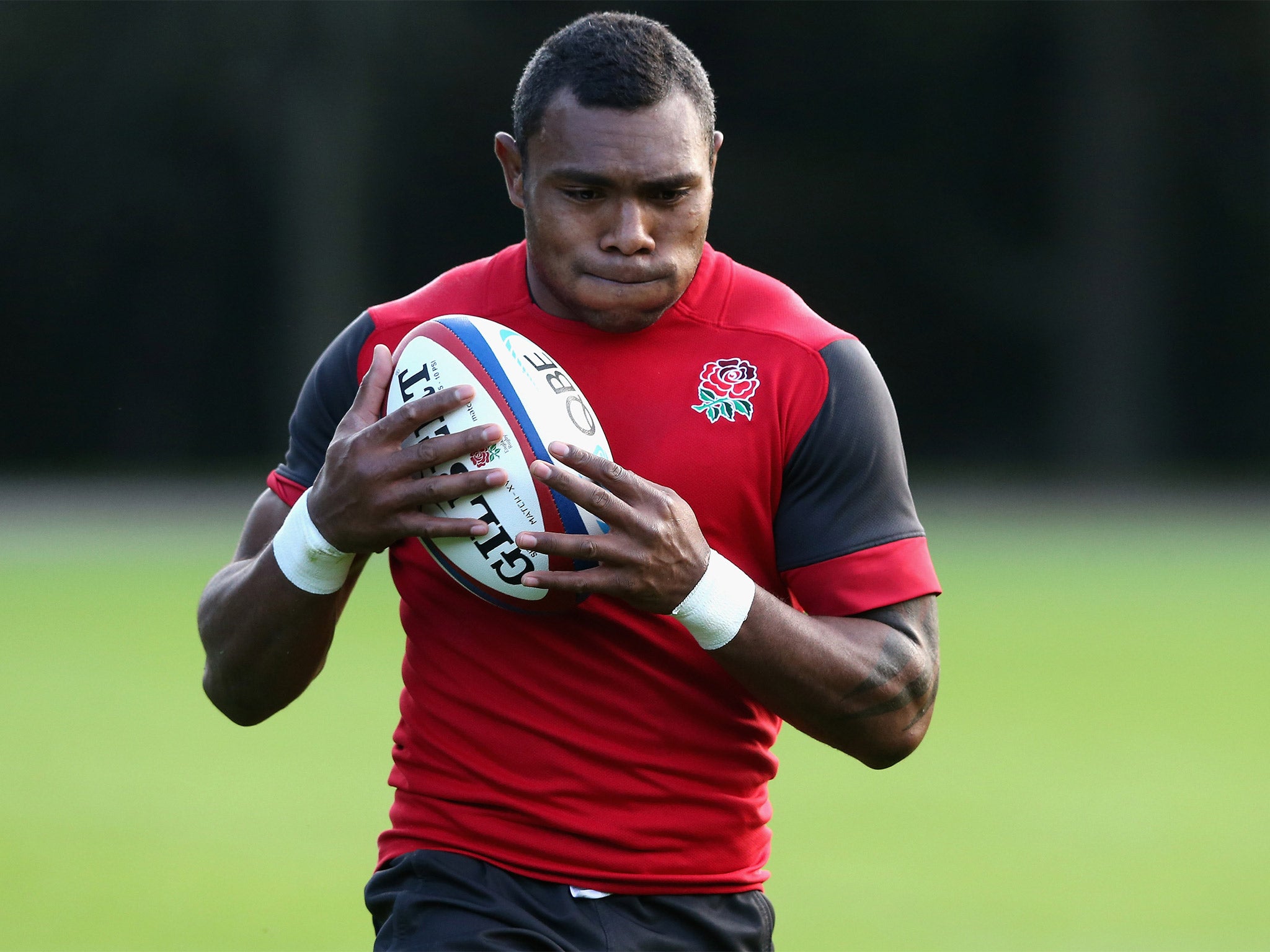 Semesa Rokoduguni (pictured) is joined by Bath team-mate Anthony Watson in the England squad