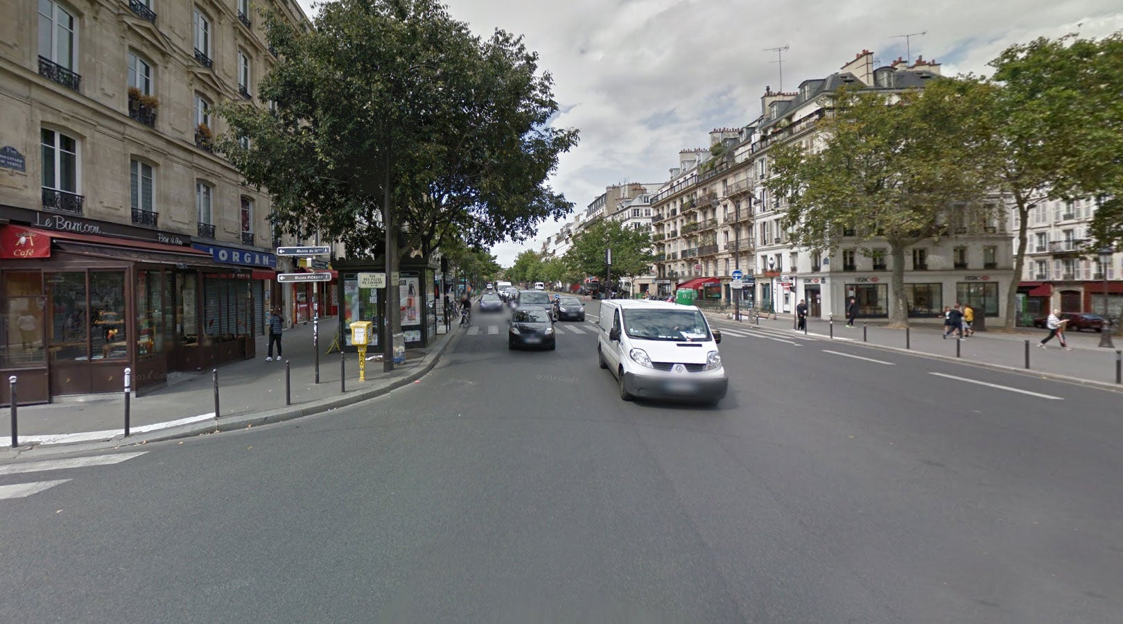 Boulevard du Temple in Paris, as it looks today