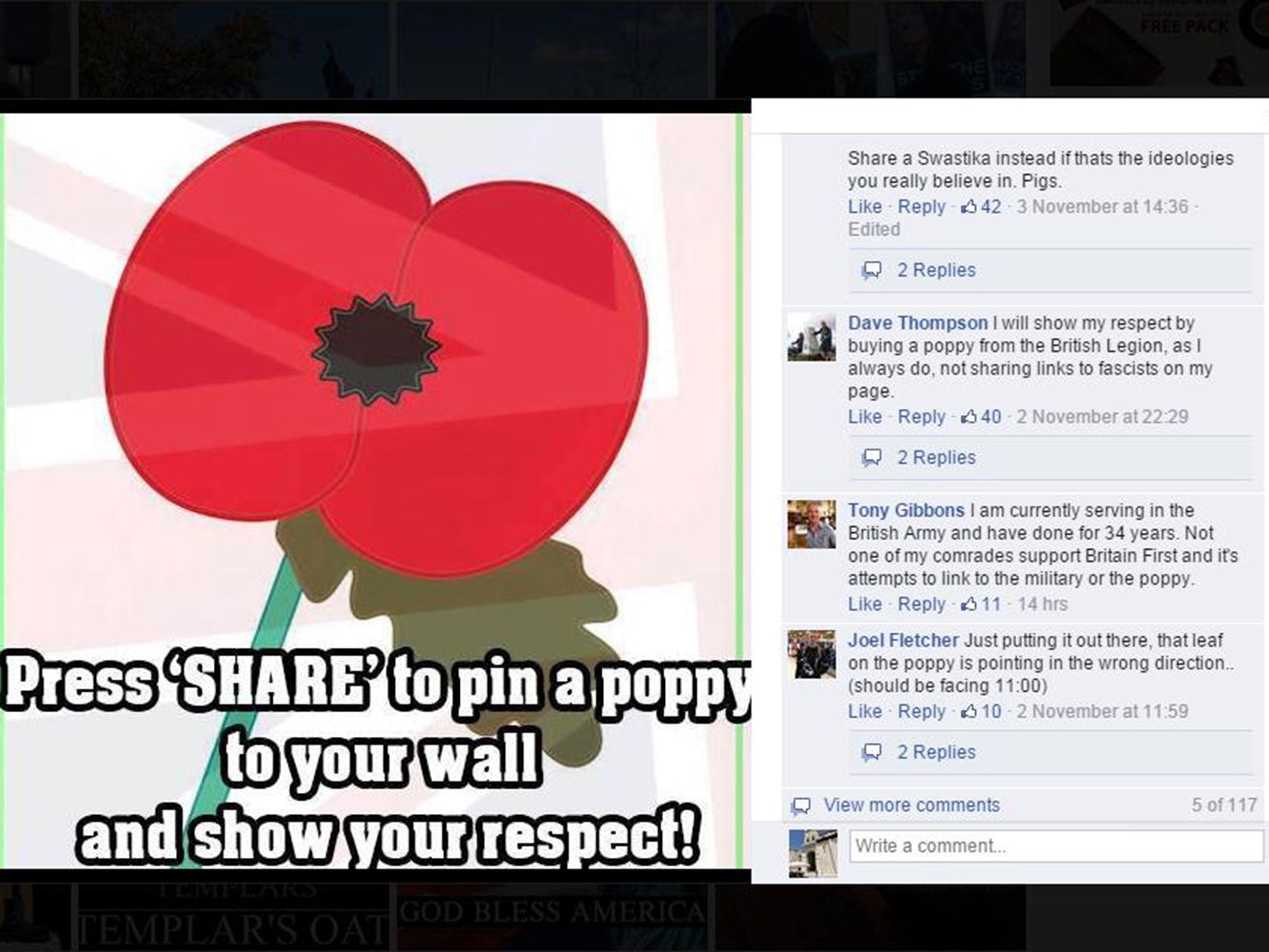 This Britain First post had more than 133,000 shares