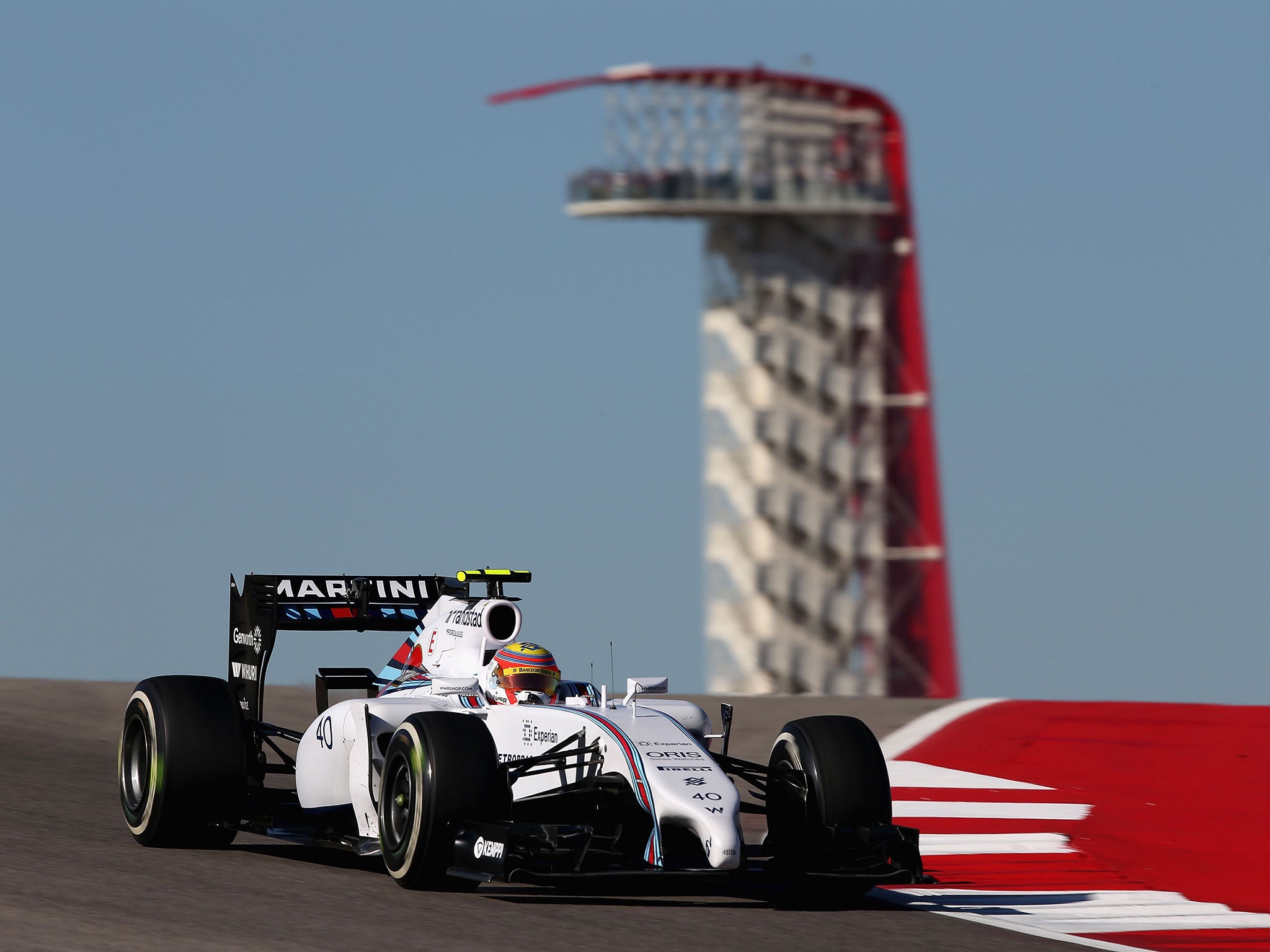 Felipe Nasr in free practice for Williams at last weekend's US Grand Prix