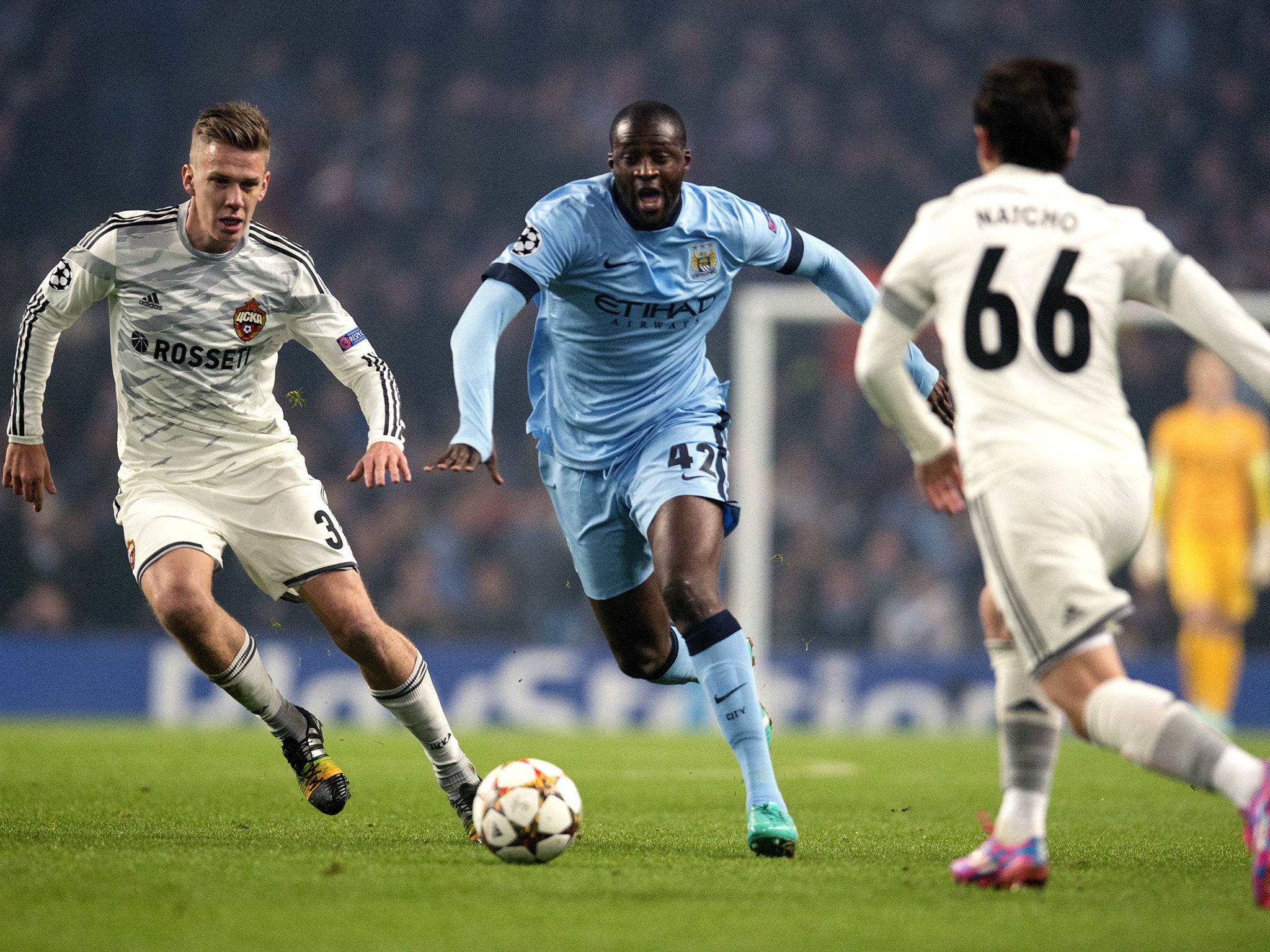 Yaya Toure in action for Manchester City