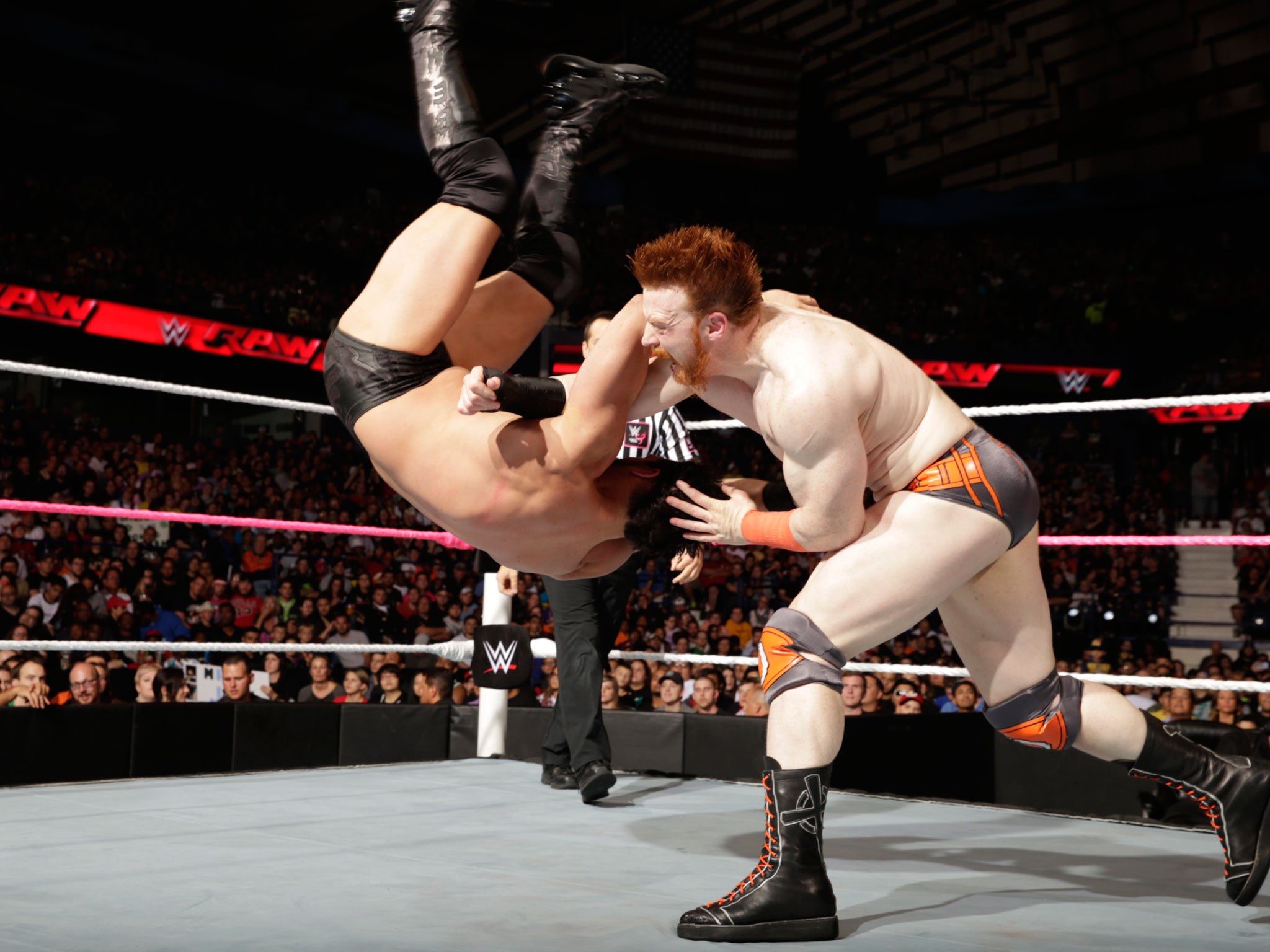 Sheamus in action against The Miz