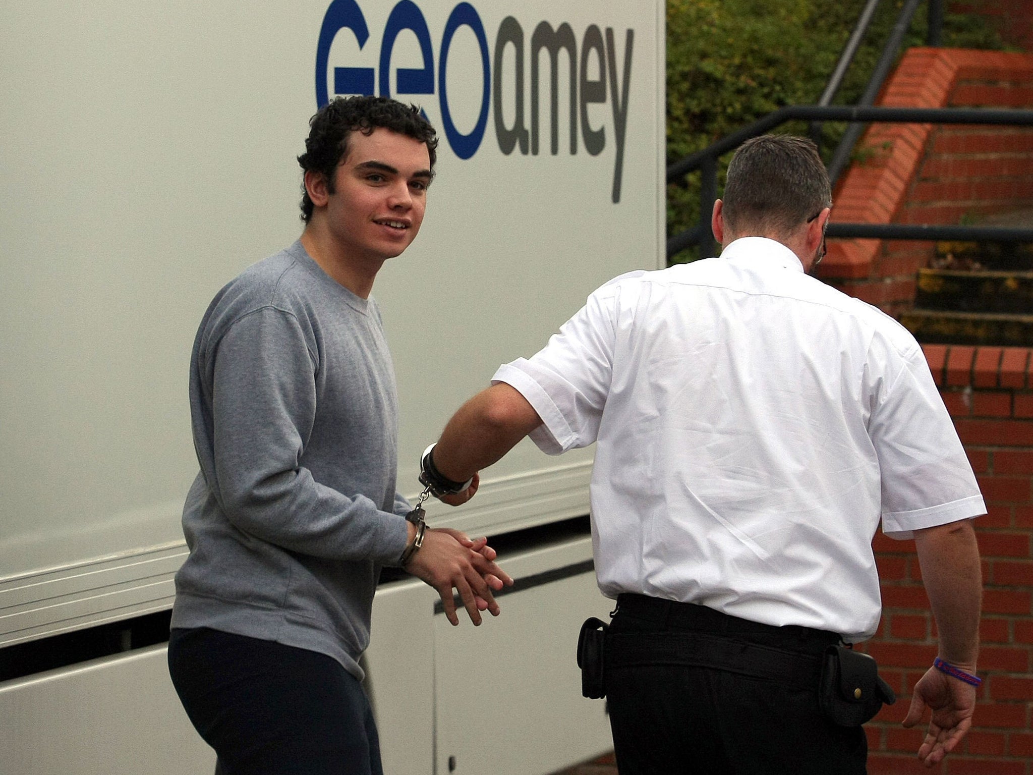 Liam Lyburd, 18, arrives at North Tyneside Magistrates' Court