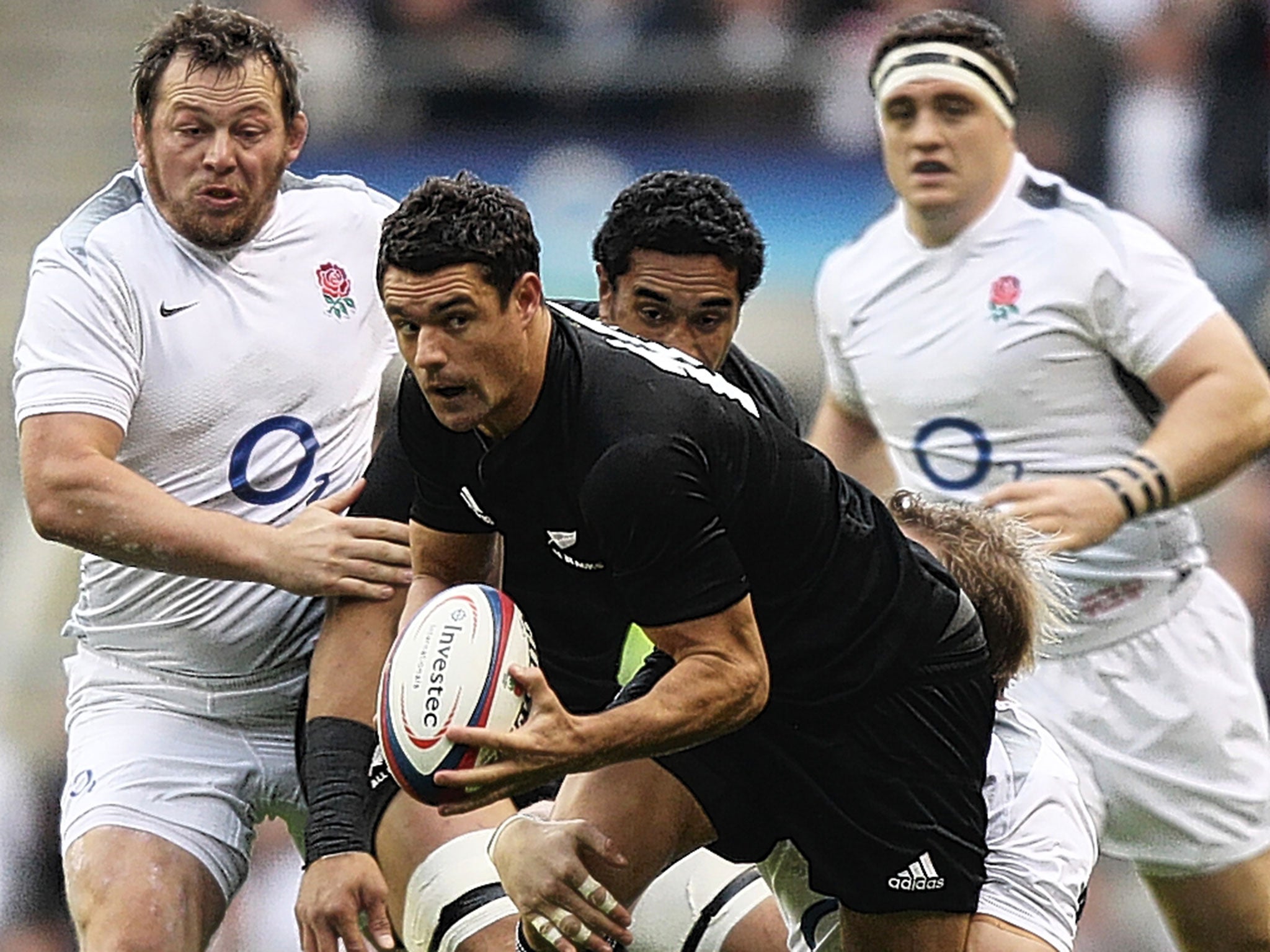 England struggle to contain Dan Carter in the defeat at Twickenham in 2003; we won the second half but we were already 14-0 by half-time and we needed to have spent more time together