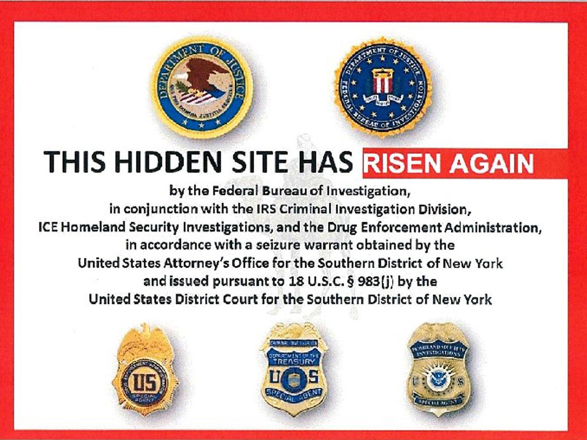 The alleged homepage to Silk Road 2.0, the successor website to Silk Road