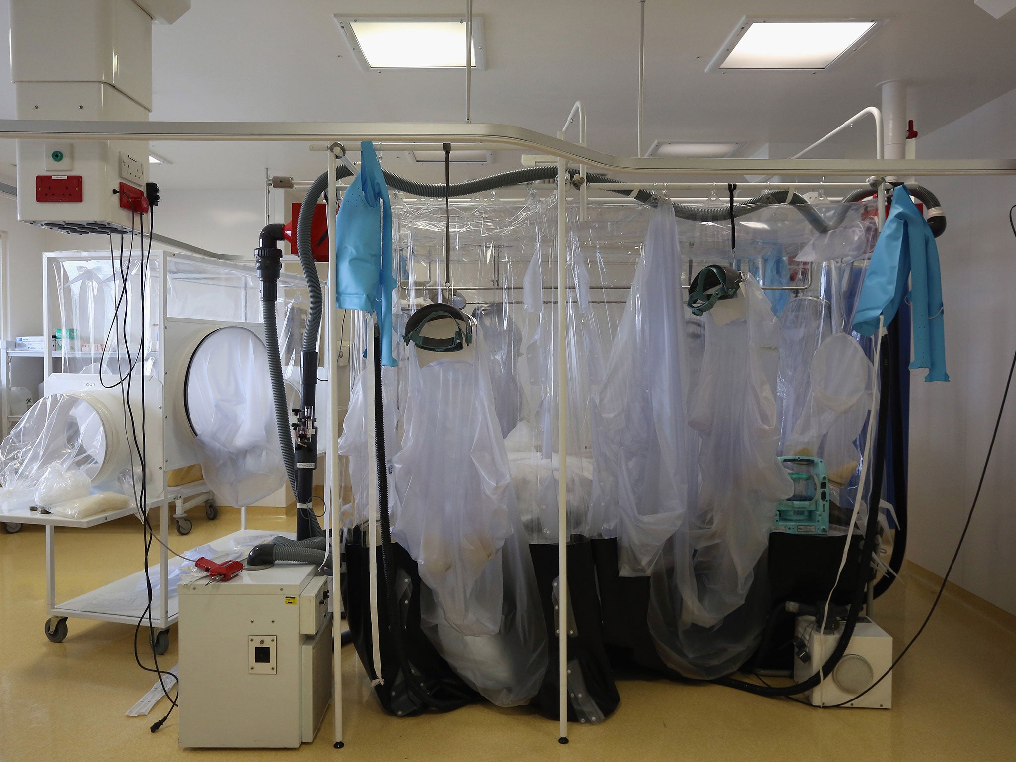 A general view of a High Level Isolation Unit at the Royal Free hospital