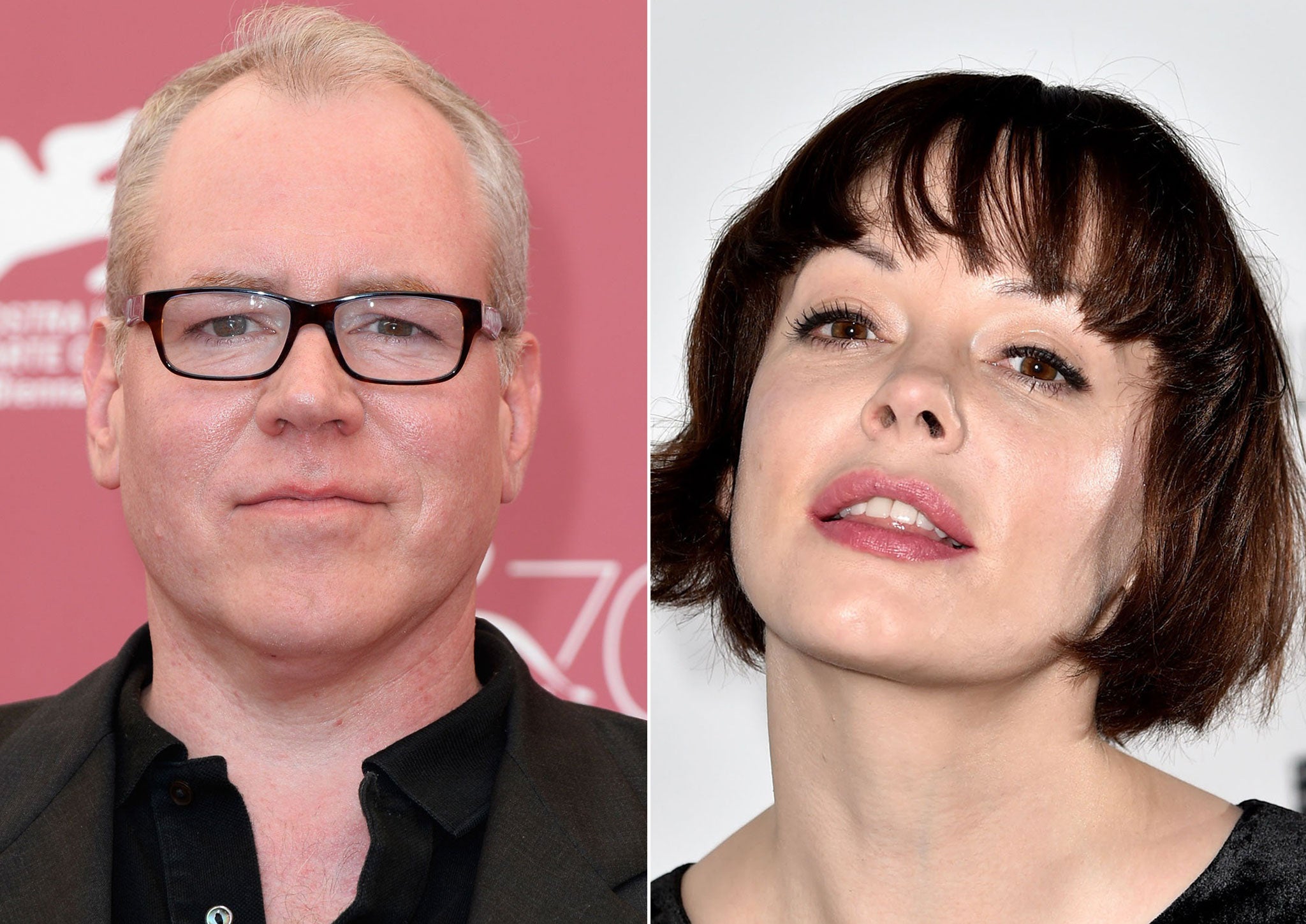 Bret Easton Ellis (Left) and Rose McGowan (Right)