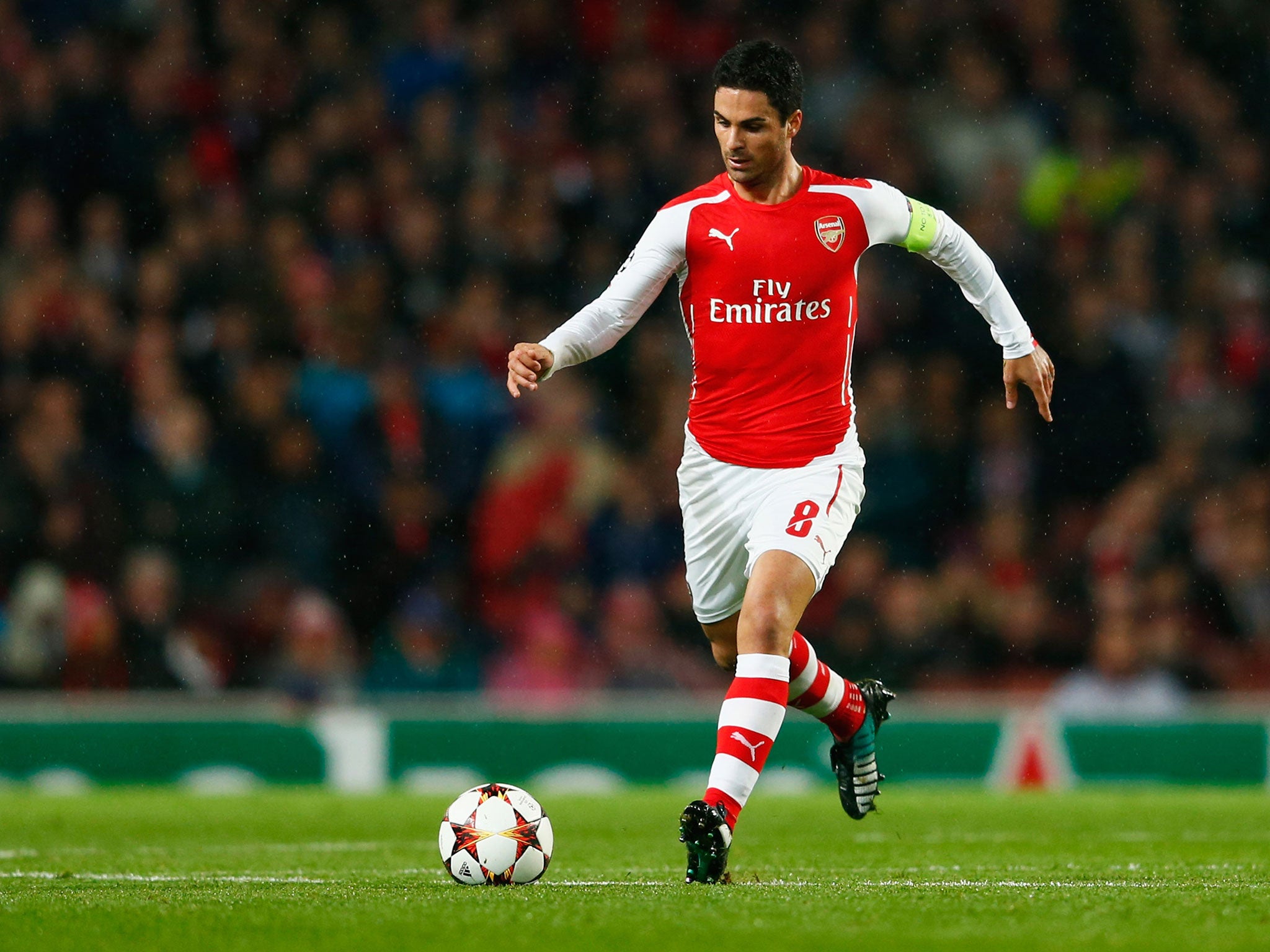 Mikel Arteta picked up a grade one hamstring strain