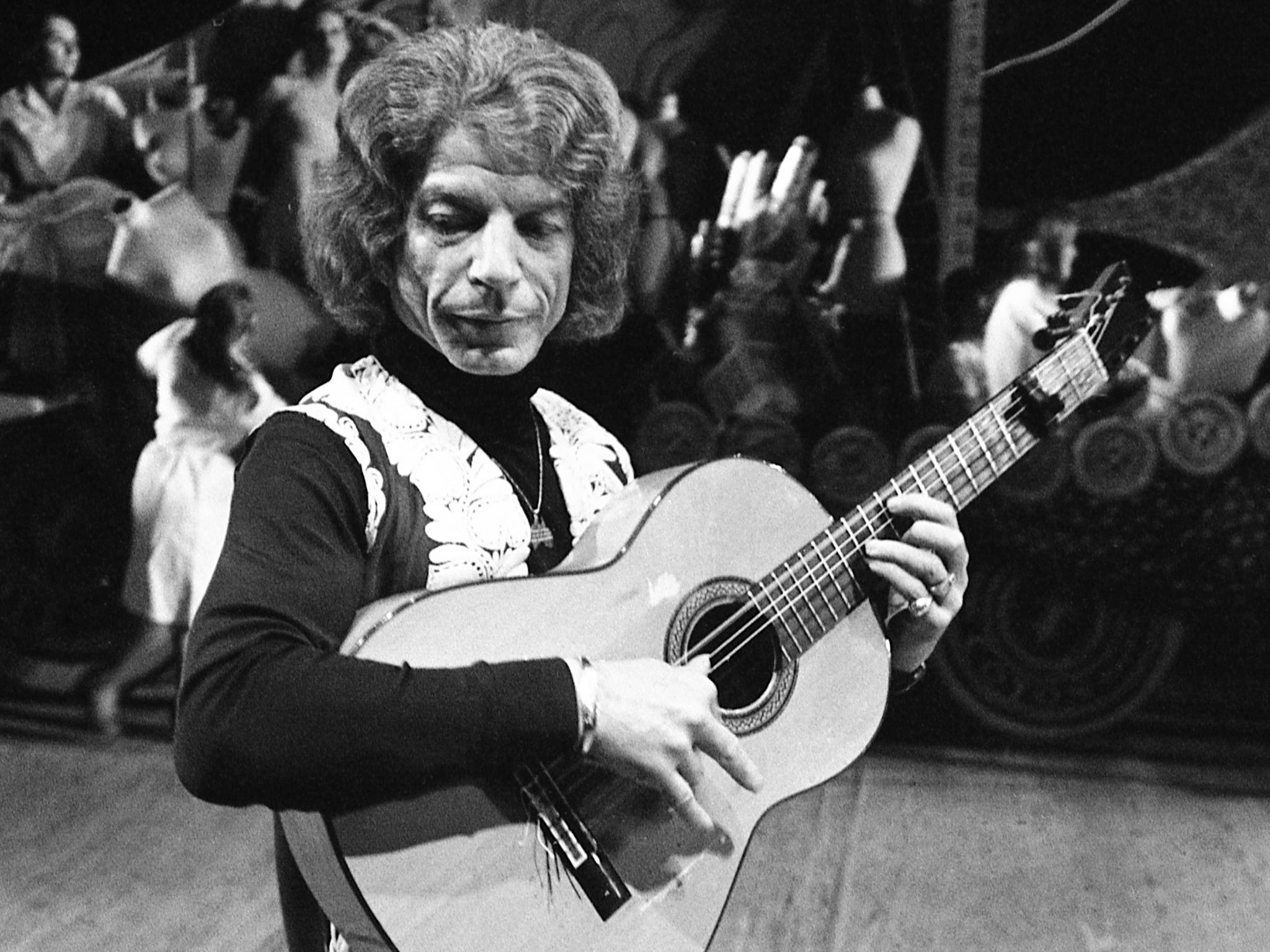 Manitas De Plata performing in Paris in 1973; he sold over 100 million records