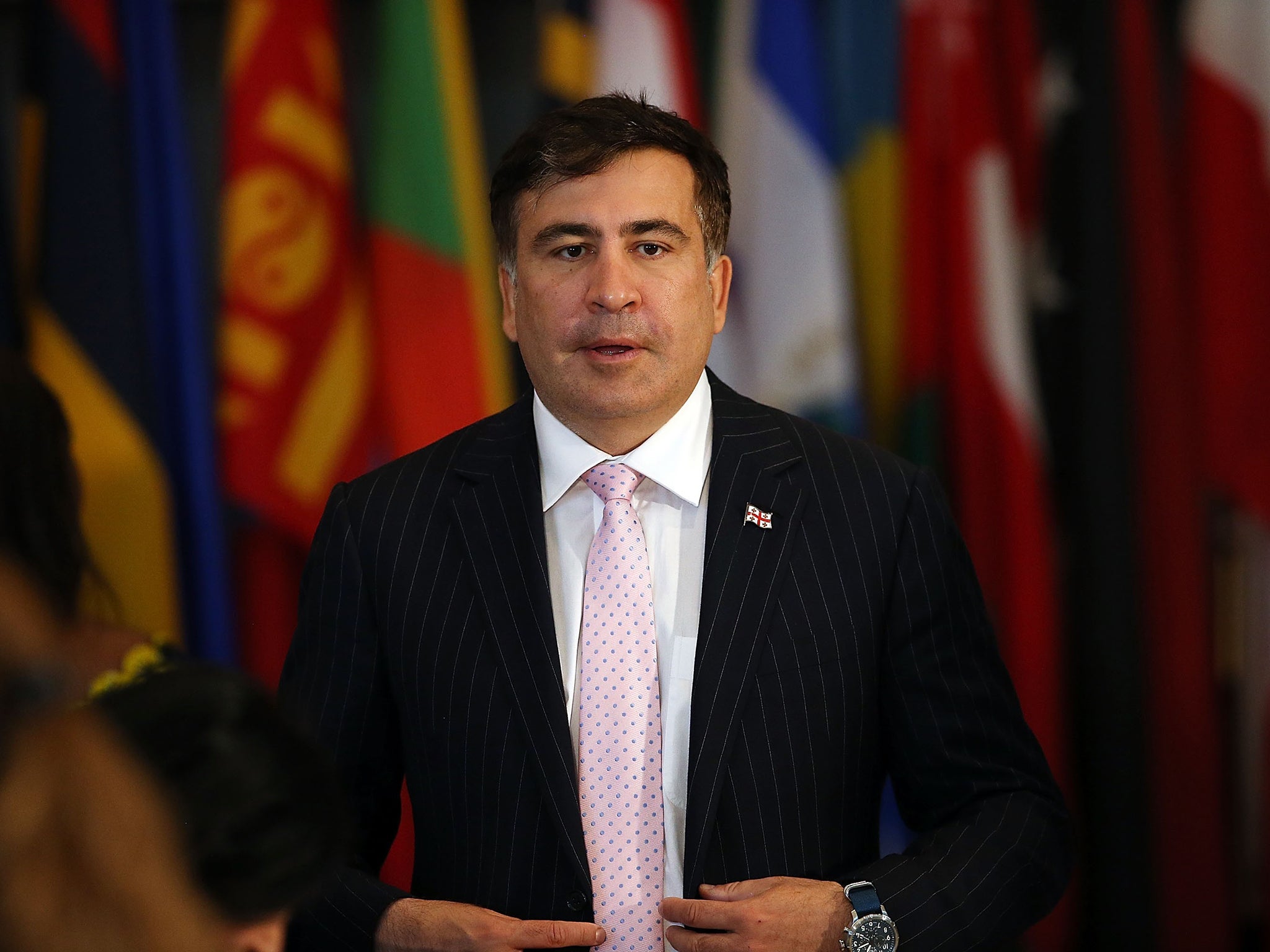 Mikheil Saakashvili warned that Georgia could again fall into Russia's grasp again