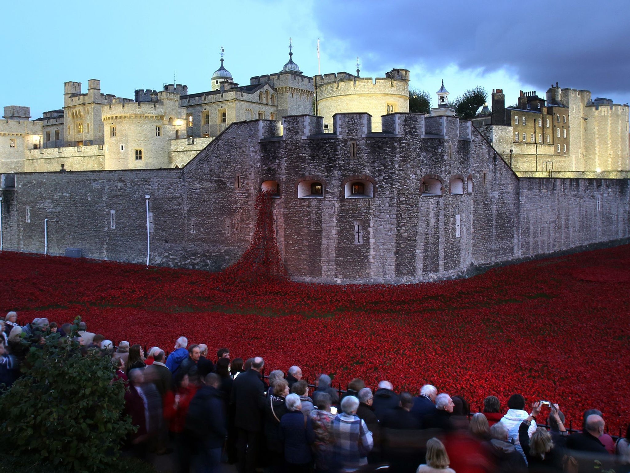 The stunning display of poppies will be kept on display in part until the end of the month