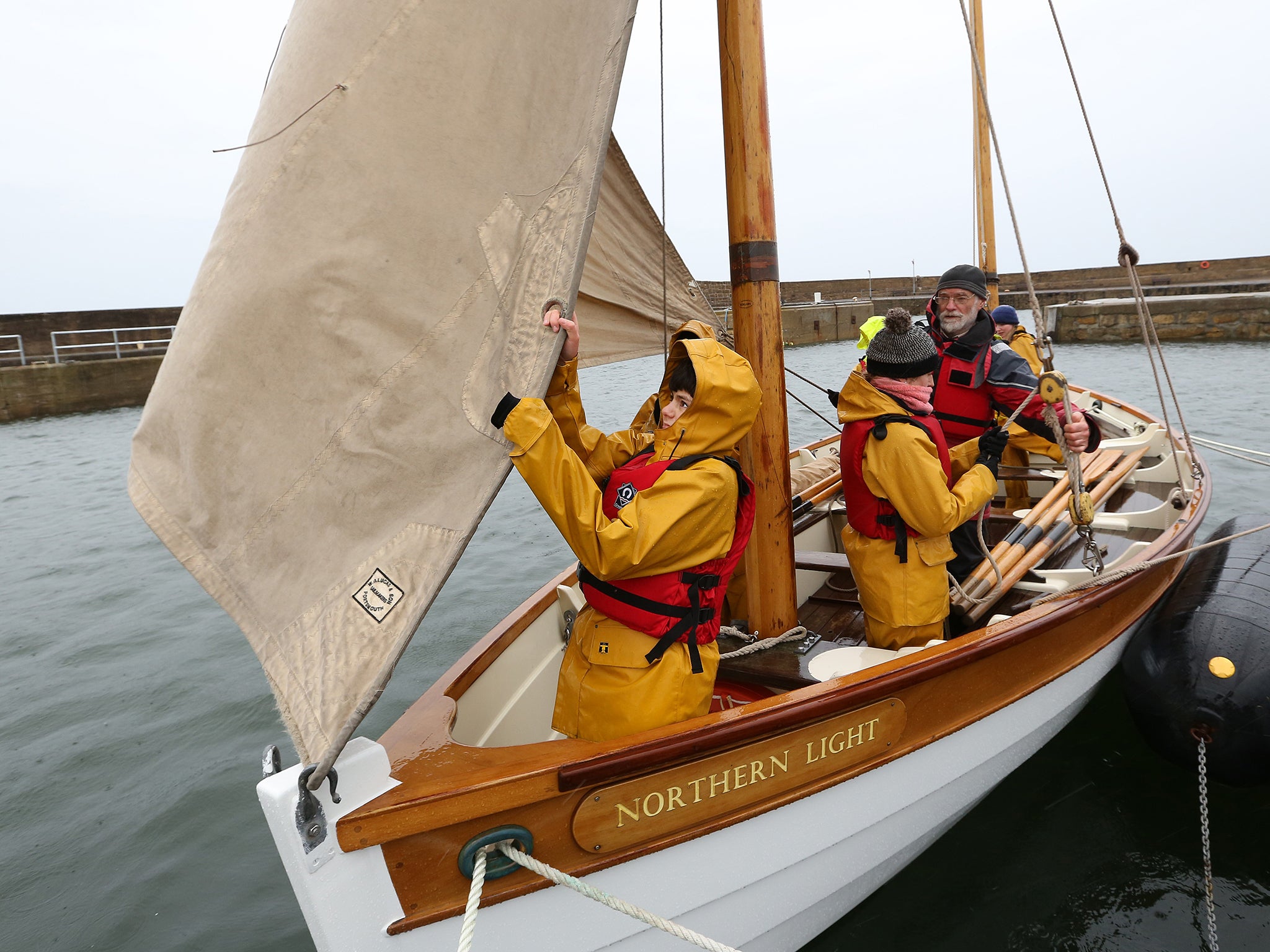 A school sailing lesson