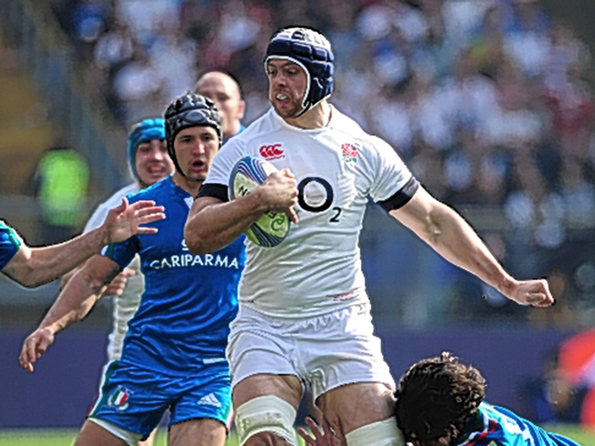 Attwood in action against Italy in the Six Nations back in March