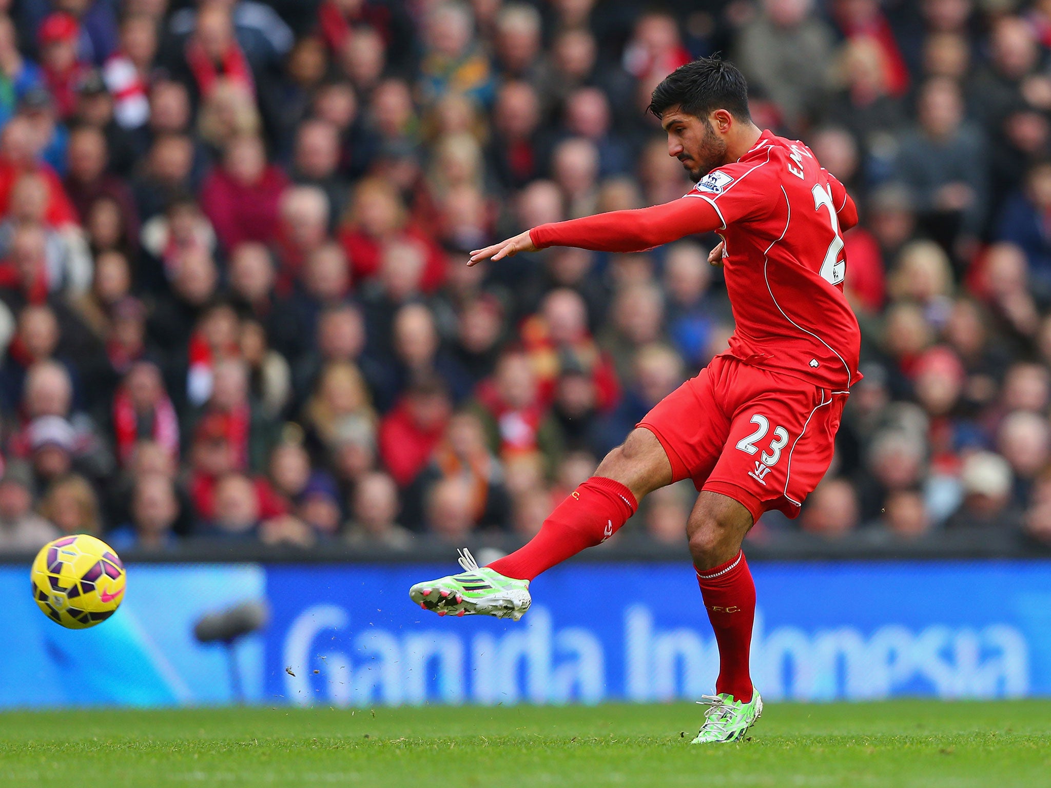 Emre Can's deflected shot put Liverpool into the lead