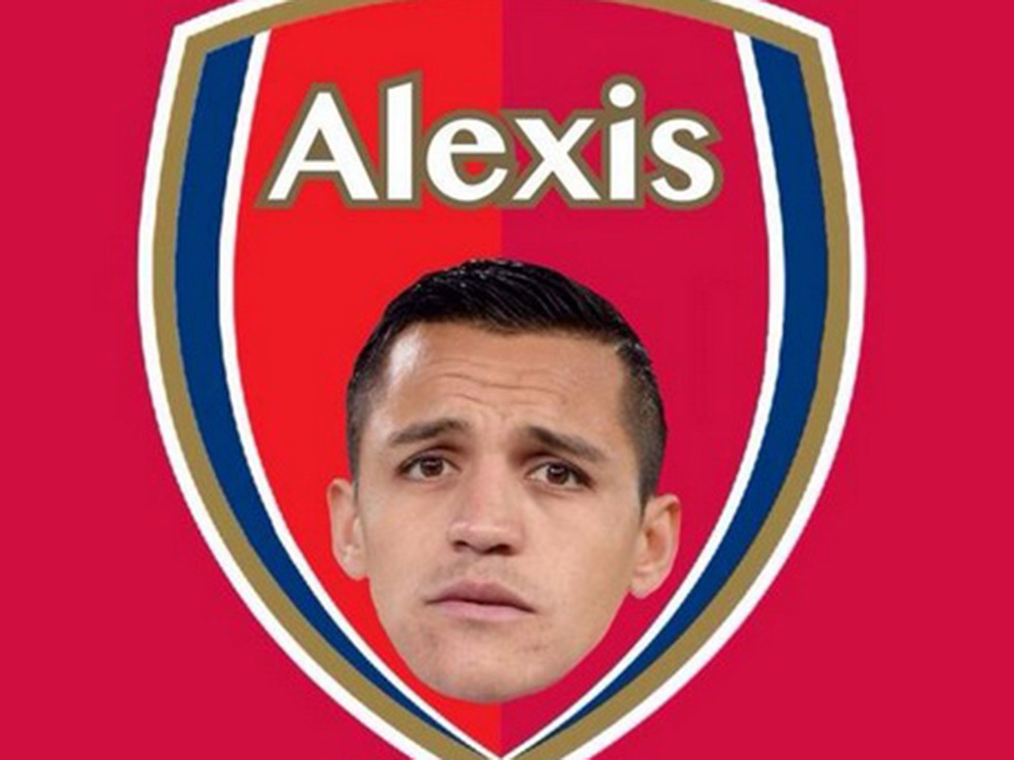 A meme of Arsenal's badge for this season