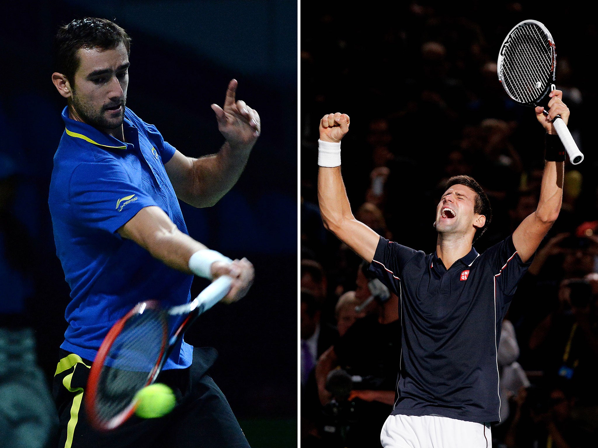Marin Cilic and Novak Djokovic