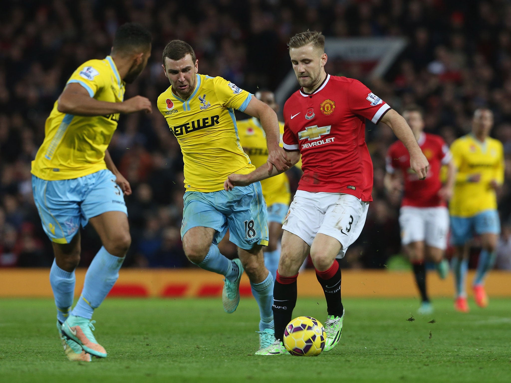 Luke Shaw was one of five English players, including Sterling, on the list