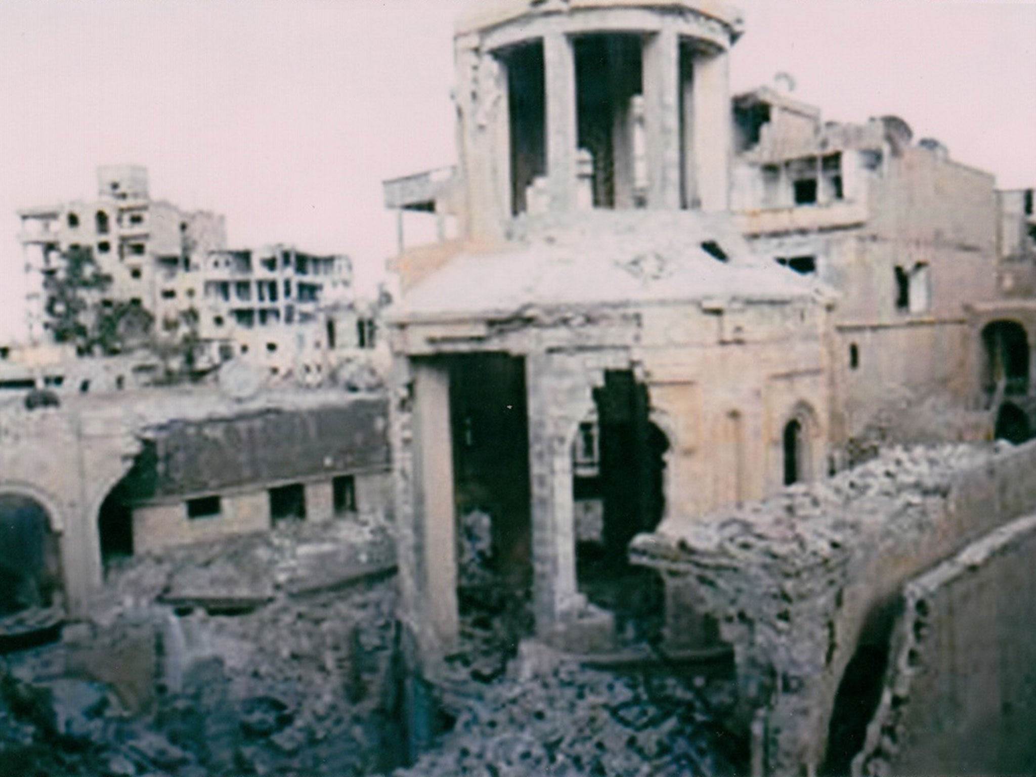 The Armenian church in Deir el-Zour after the attack by Isis