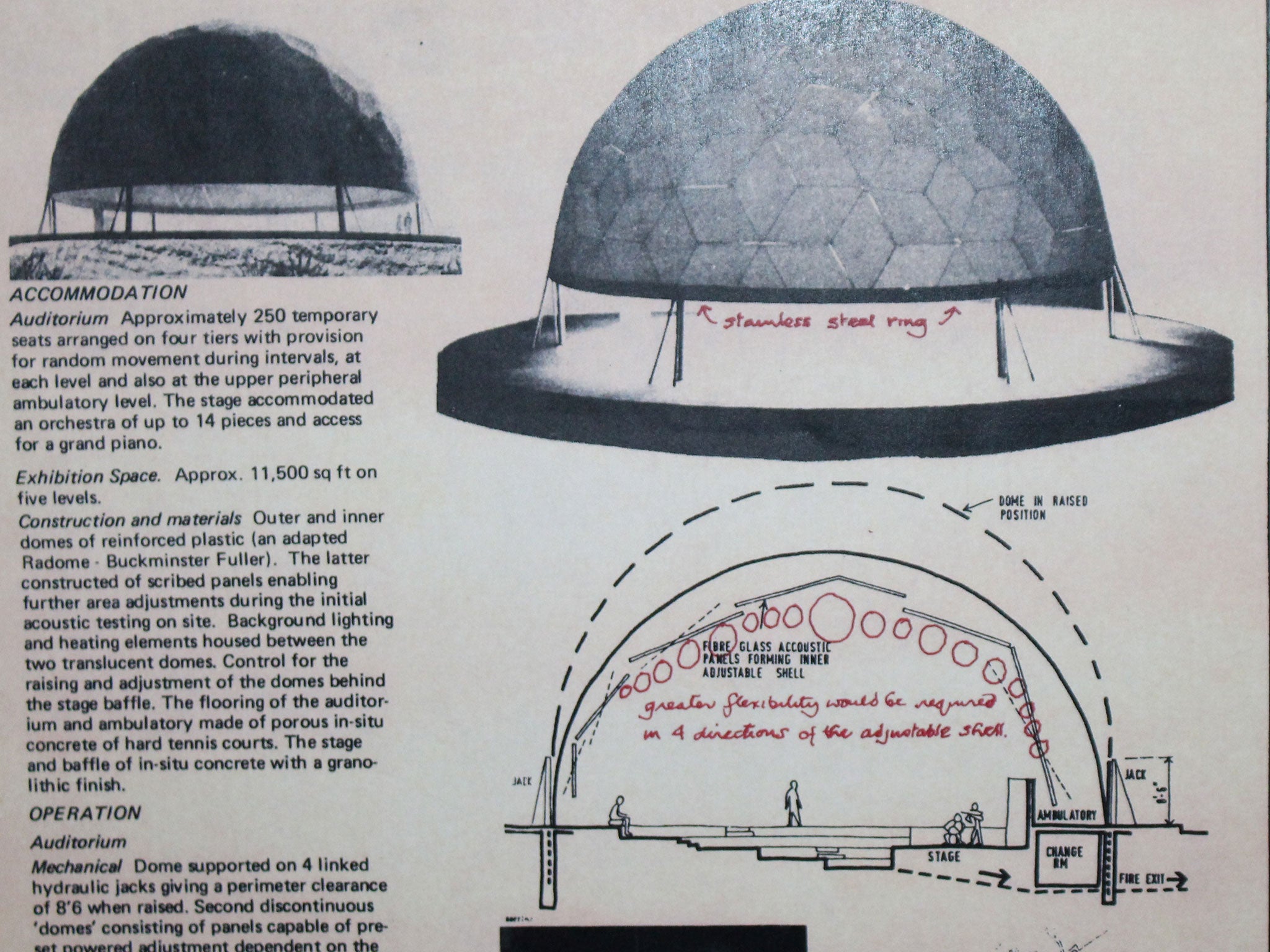 Long before it was built, Cedric Price was working on designs that bear a remarkable resemlance to the The O2