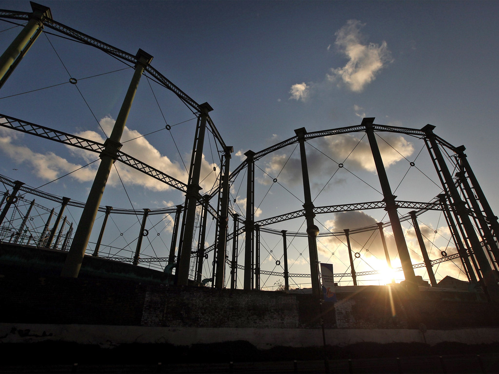 Gas holders in south London (Getty Images)