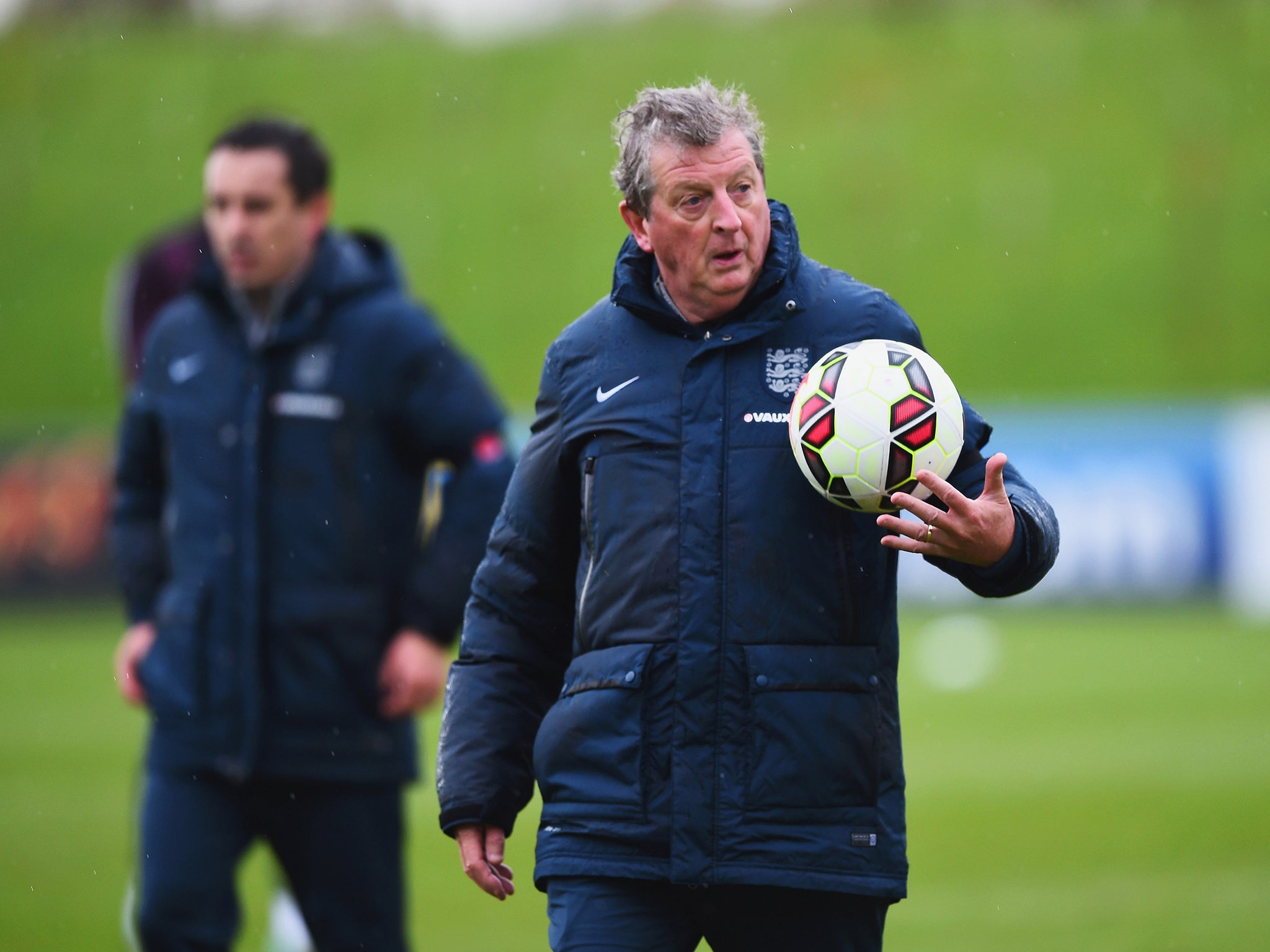 Roy Hodgson during England training last week