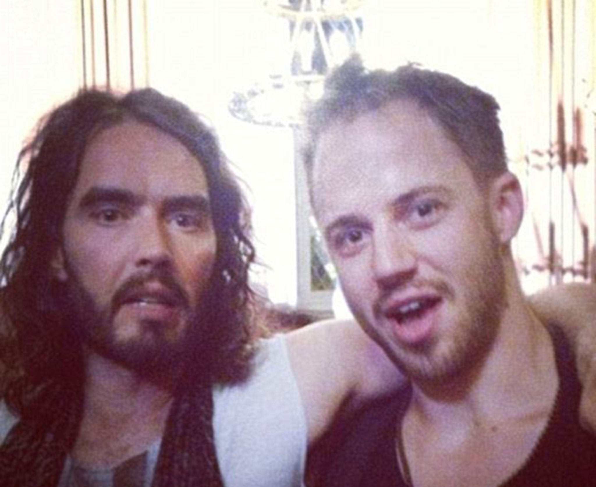 Julien Blanc pictured with Russell Brand 18 months ago, as shared on Blanc's Instagram page