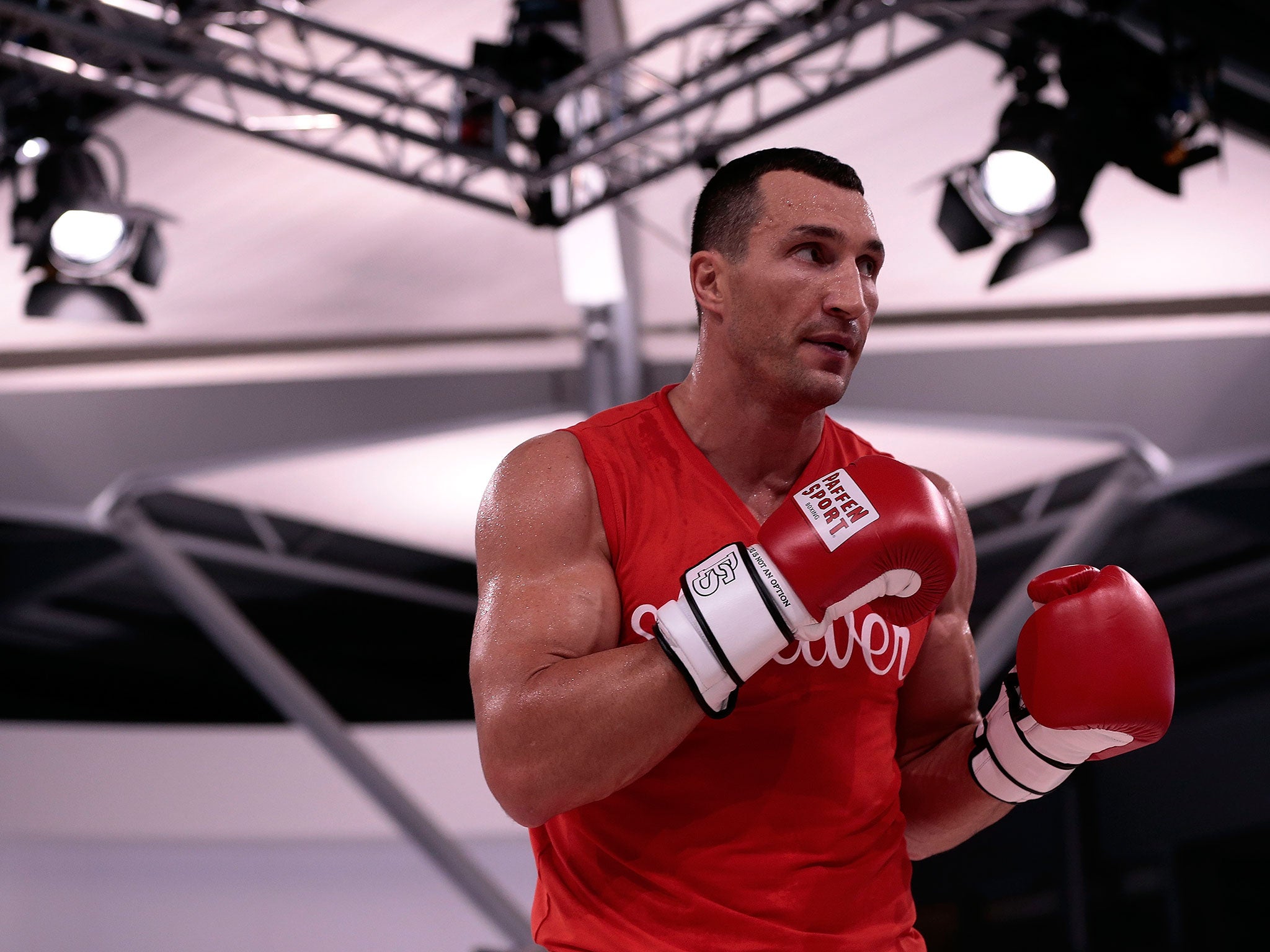 Wladimir Klitschko pictured training this week