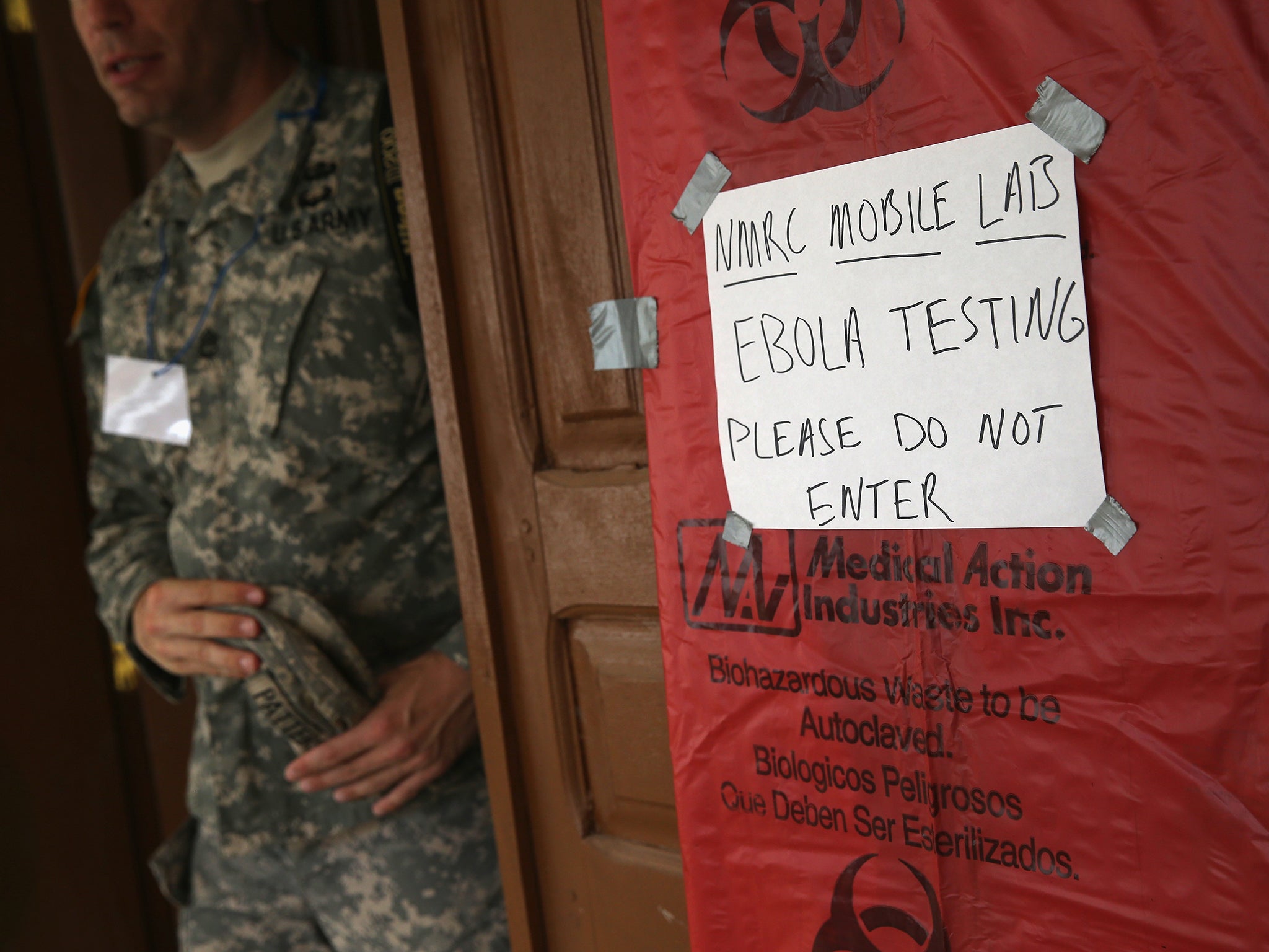 A new US Navy mobile laboratory in Liberia. The US now operates four mobile
laboratories in the country