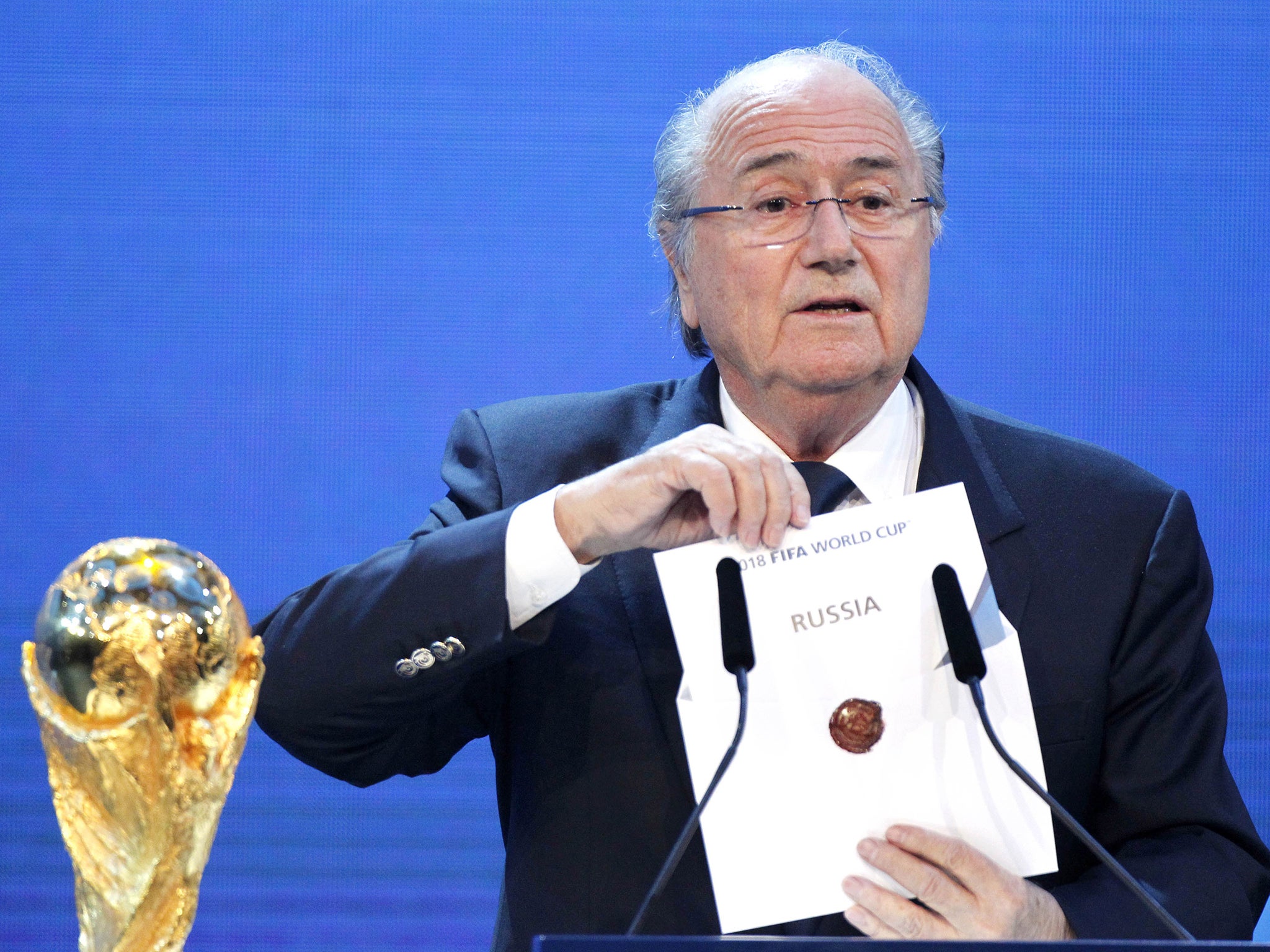 Fifa president Sepp Blatter has expressed surprise at Michael Garcia’s resignation