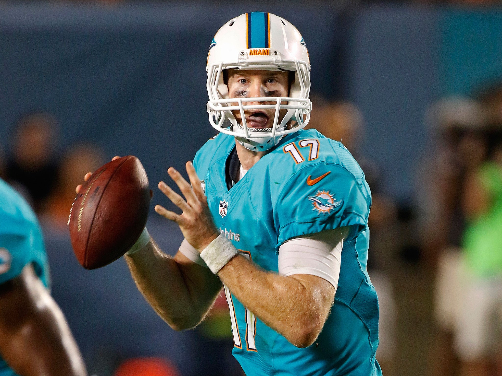 Miami Dolphins quarter-back Ryan Tannehill missed last season with injury