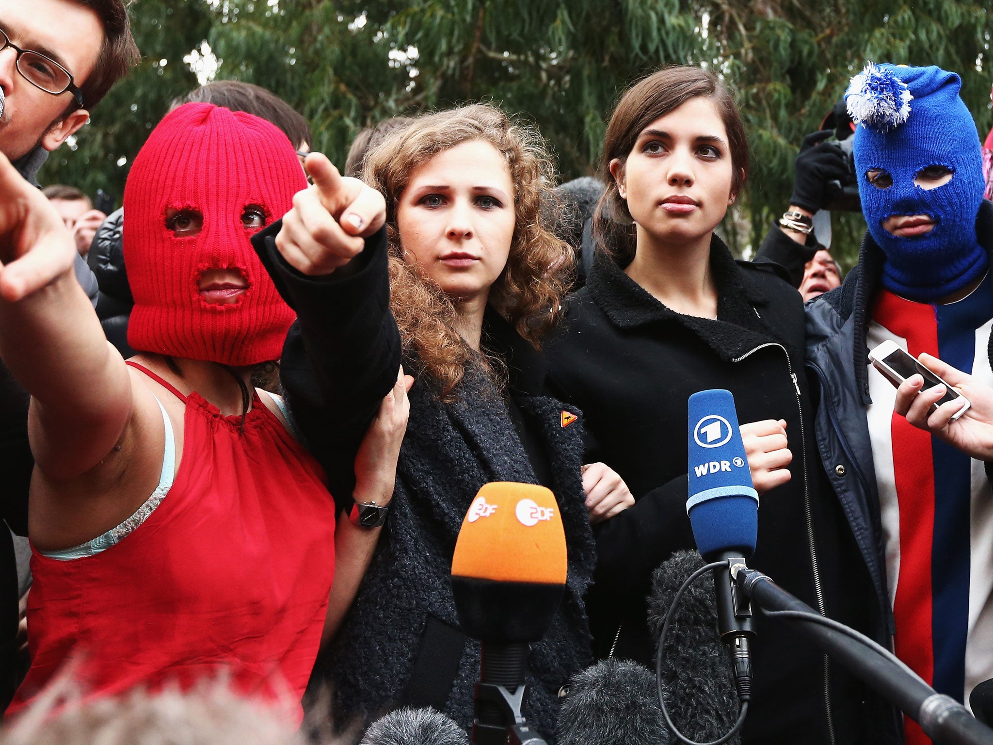 Pussy Riot members Maria Alyokhina and Nadezhda Tolokonnikova