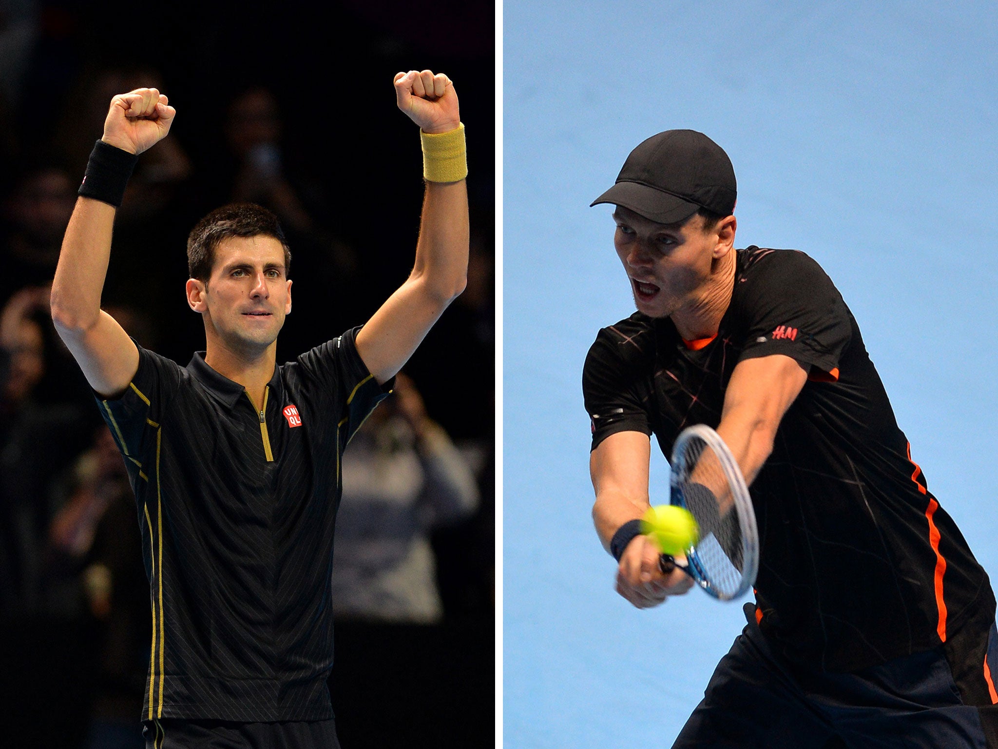 Novak Djokovic and Tomas Berdych