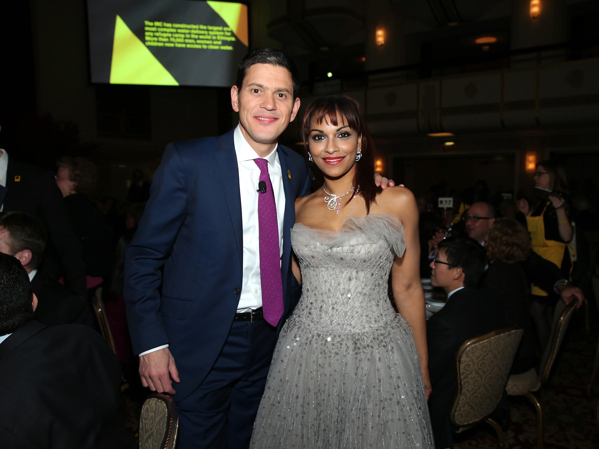 David Miliband and the opera singer Danielle de Niese