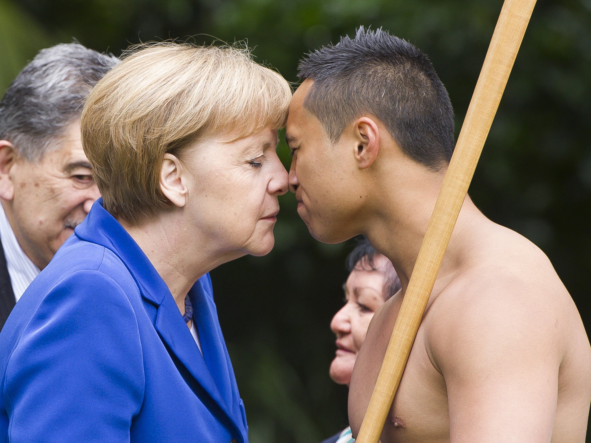 Angela Merkel receives a warm welcome in Auckland