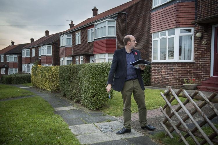 UKIP parliamentary candidate Mark Reckless campaigns in Rochester on November 4, 2014