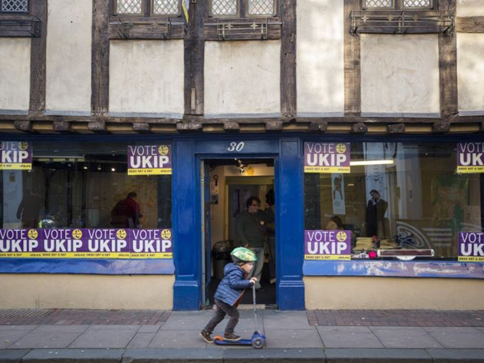 A UKIP office in Rochester. Rochester and Strood will hold a by-election on November 20th following the defection of Conservative Party Member of Parliament, Mark Reckless to UKIP