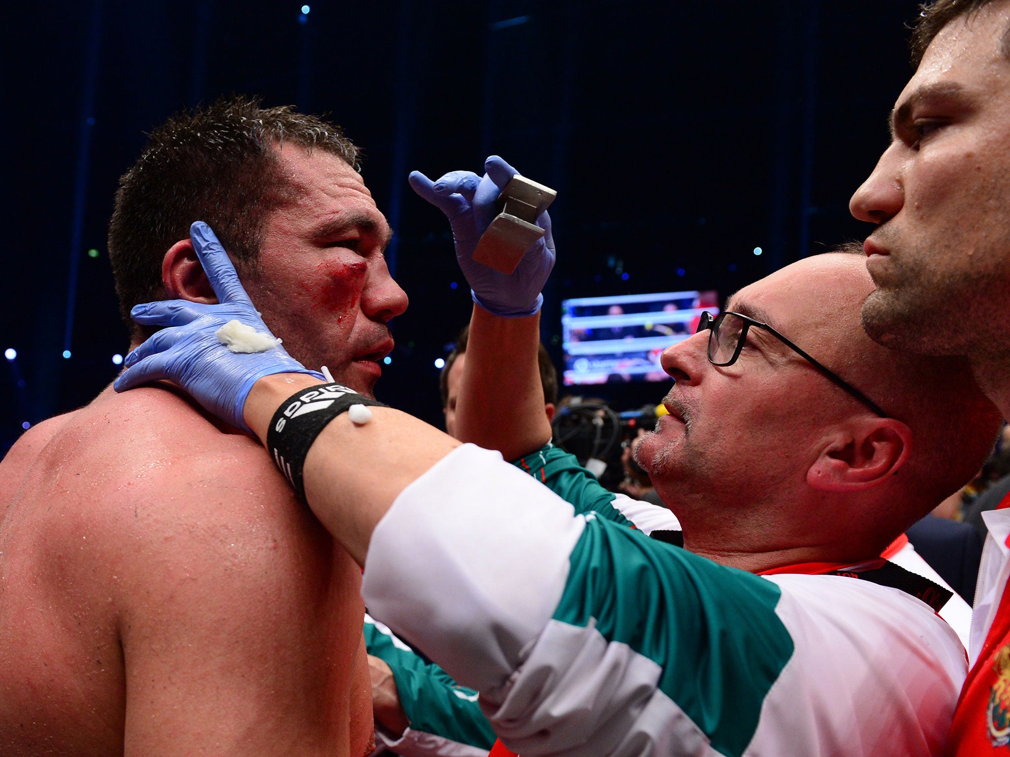 Kubrat Pulev is treated after the defeat