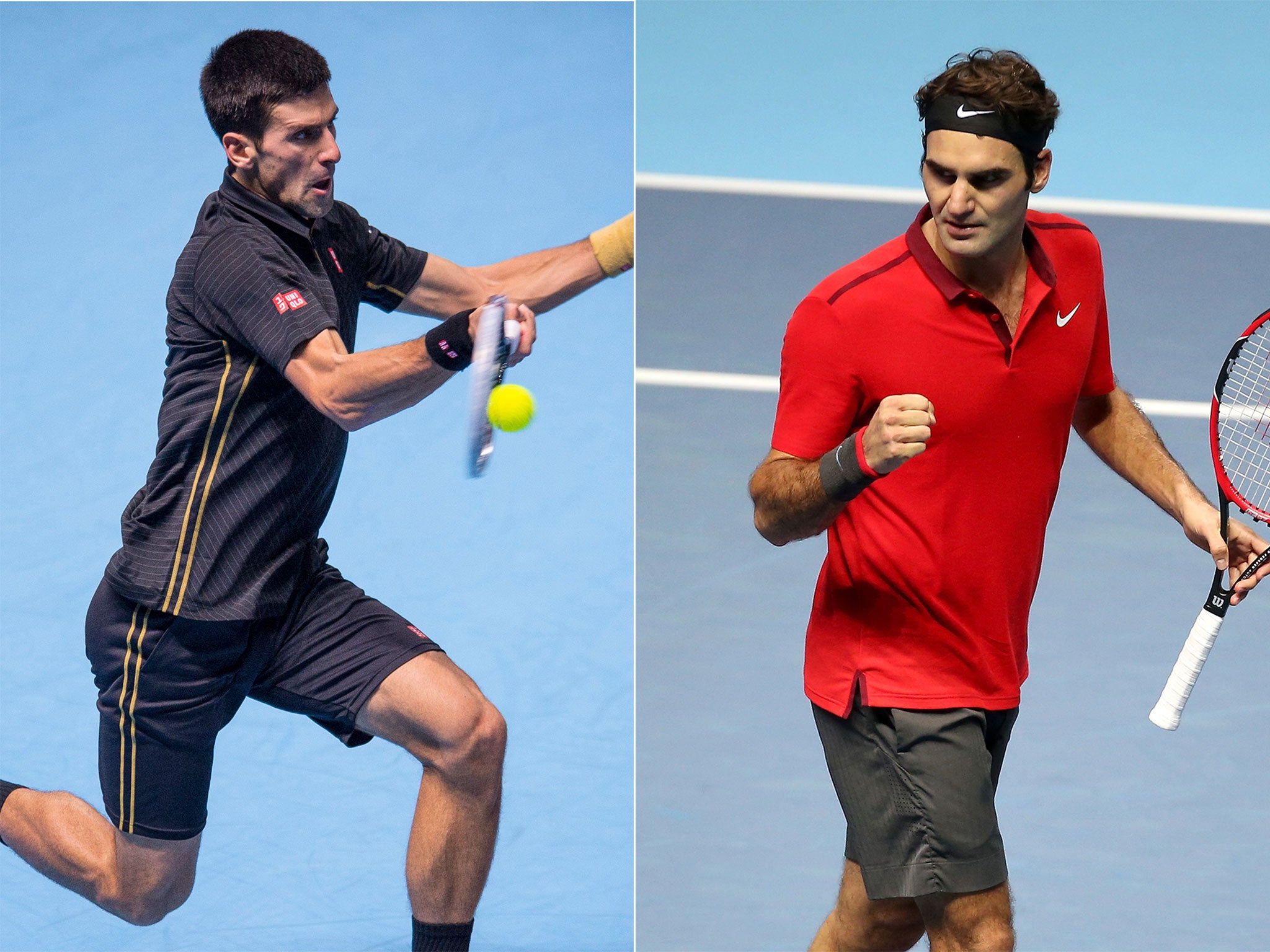 Novak Djokovic and Roger Federer