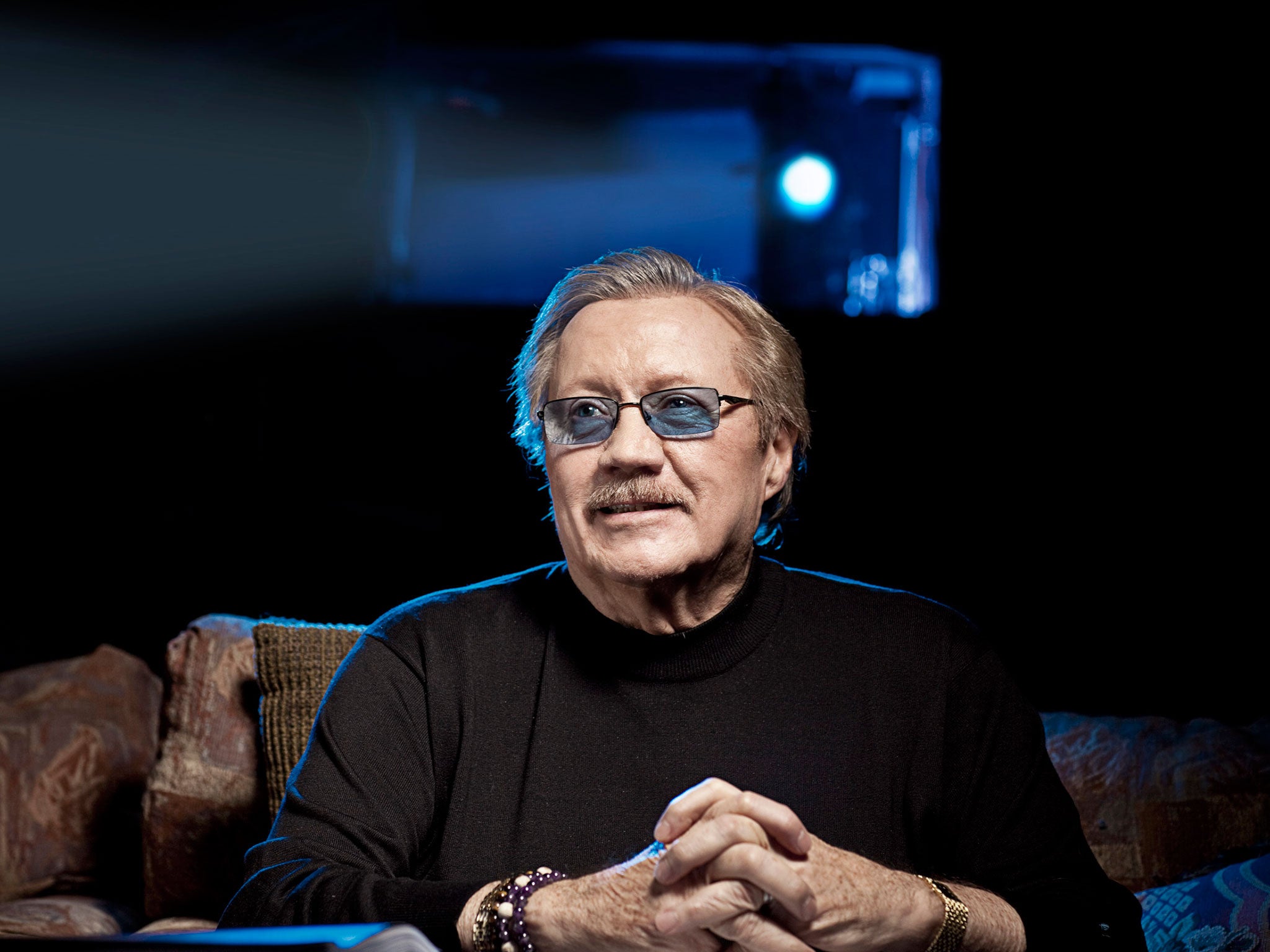 Larson in 2010: as well as producing, he also wrote the theme tunes to some of his series