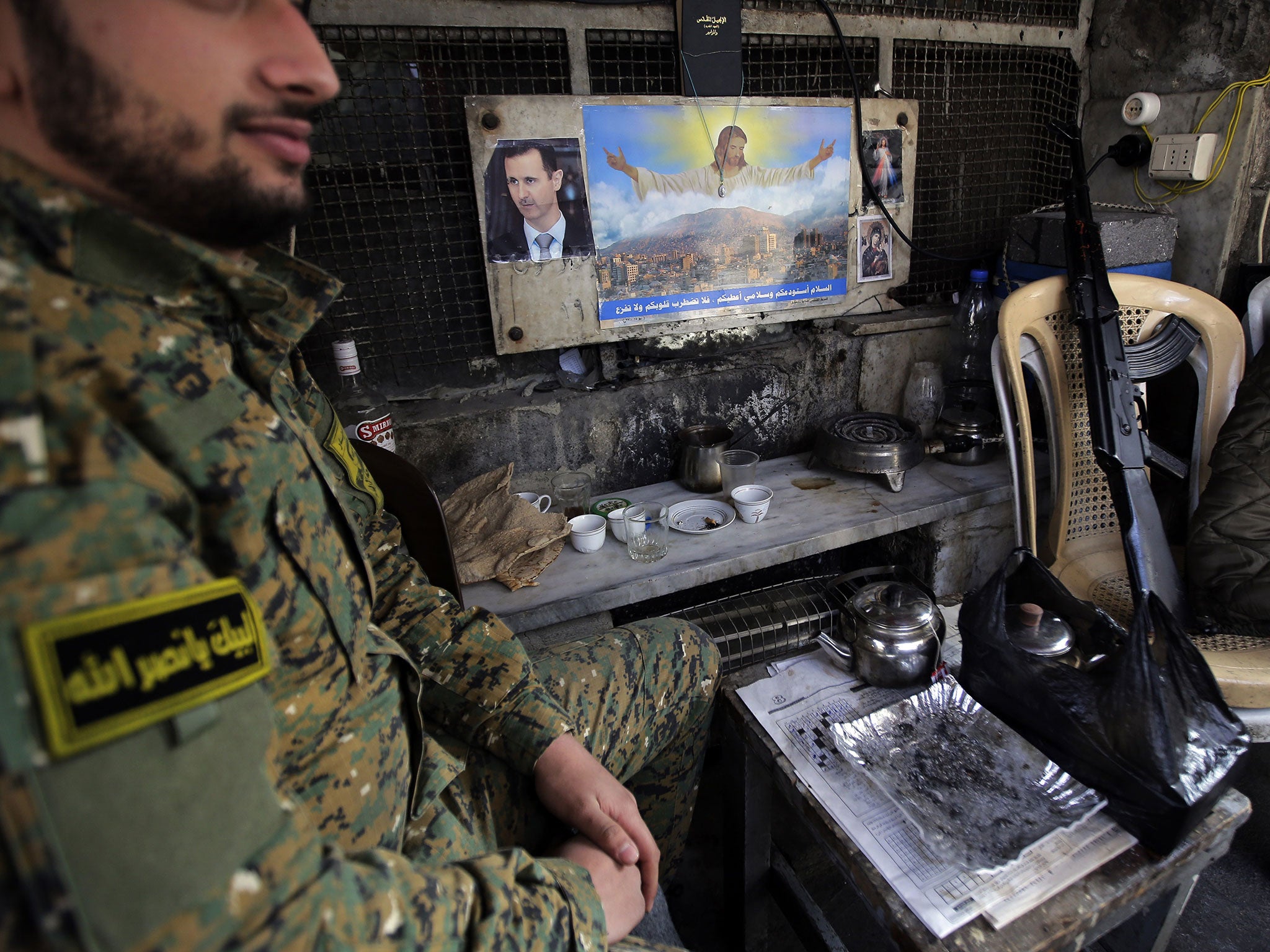 A member of Syria’s National Defence Force, a militia which has united some Muslim and Christian tribes in the fight against Isis