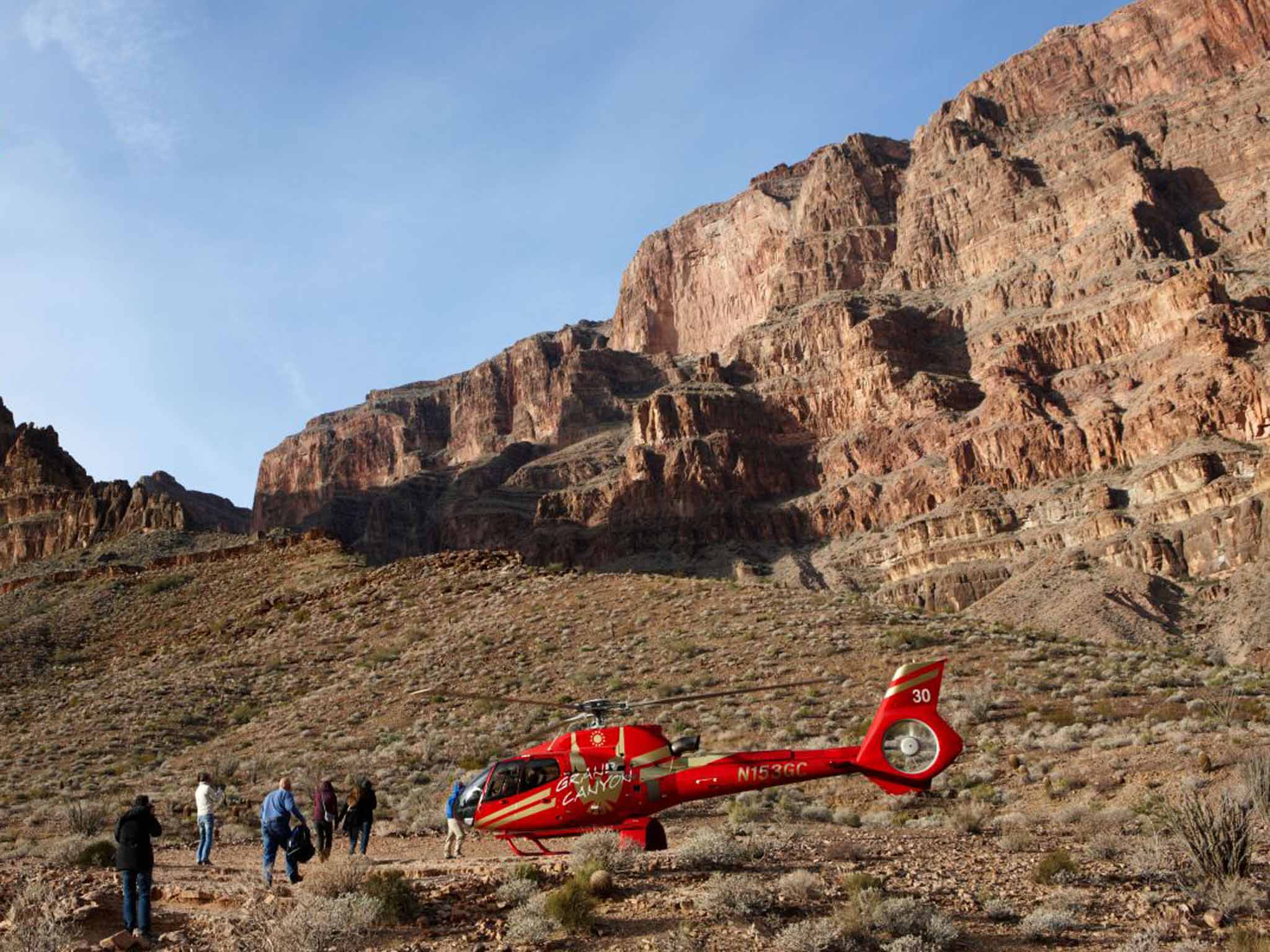 Fly into the Grand Canyon