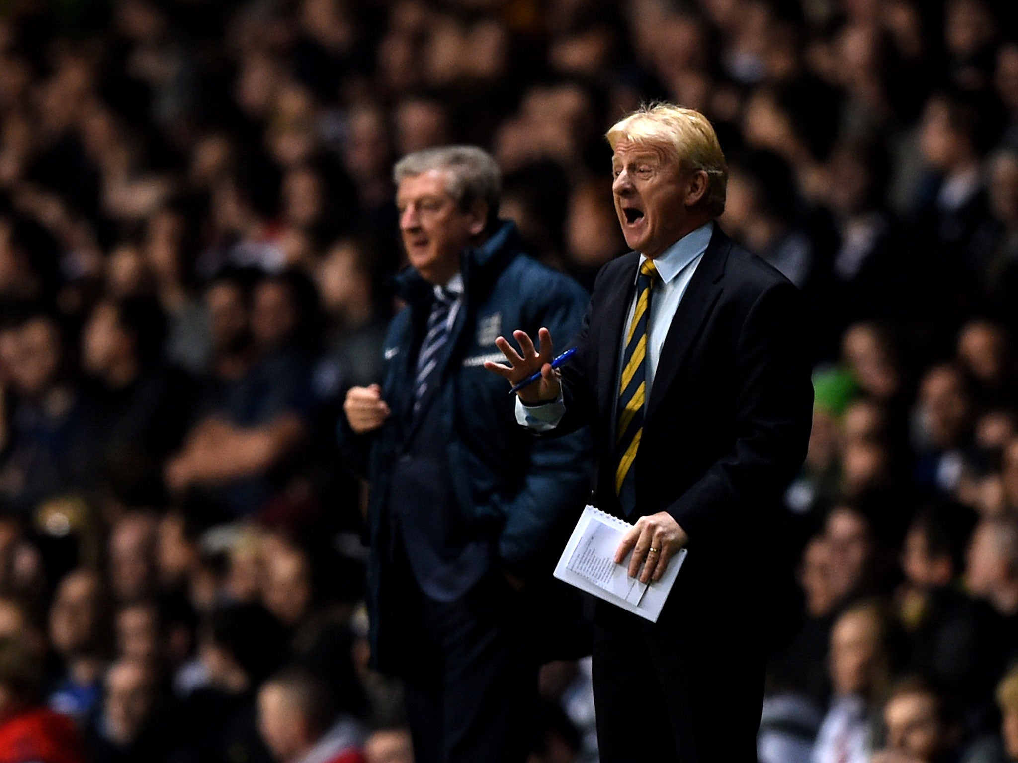 Roy Hodgson and Gordon Strachan on the touchline