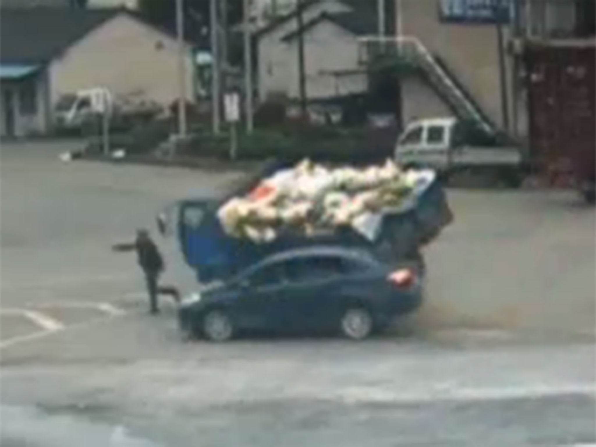 This man in China is arguably the luckiest pedestrian alive.